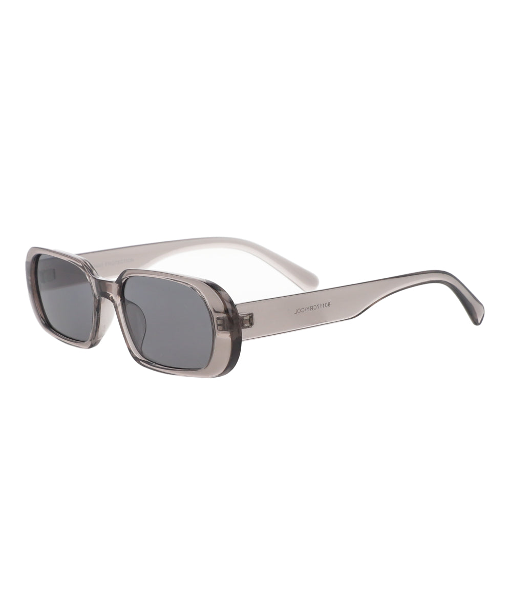 Transparent oval rectangle lenses GREY