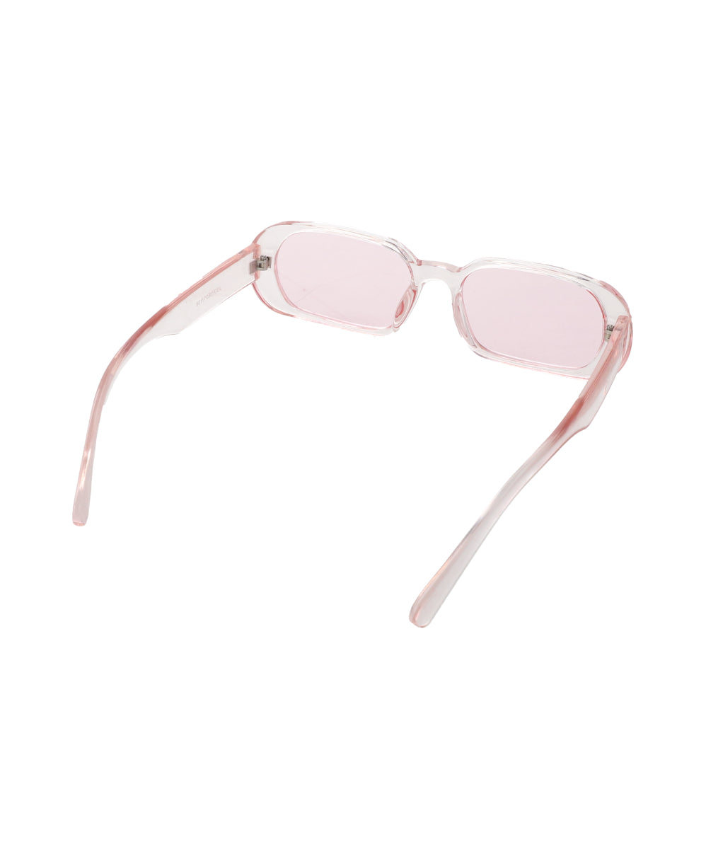 Transparent oval rectangle lenses PINK