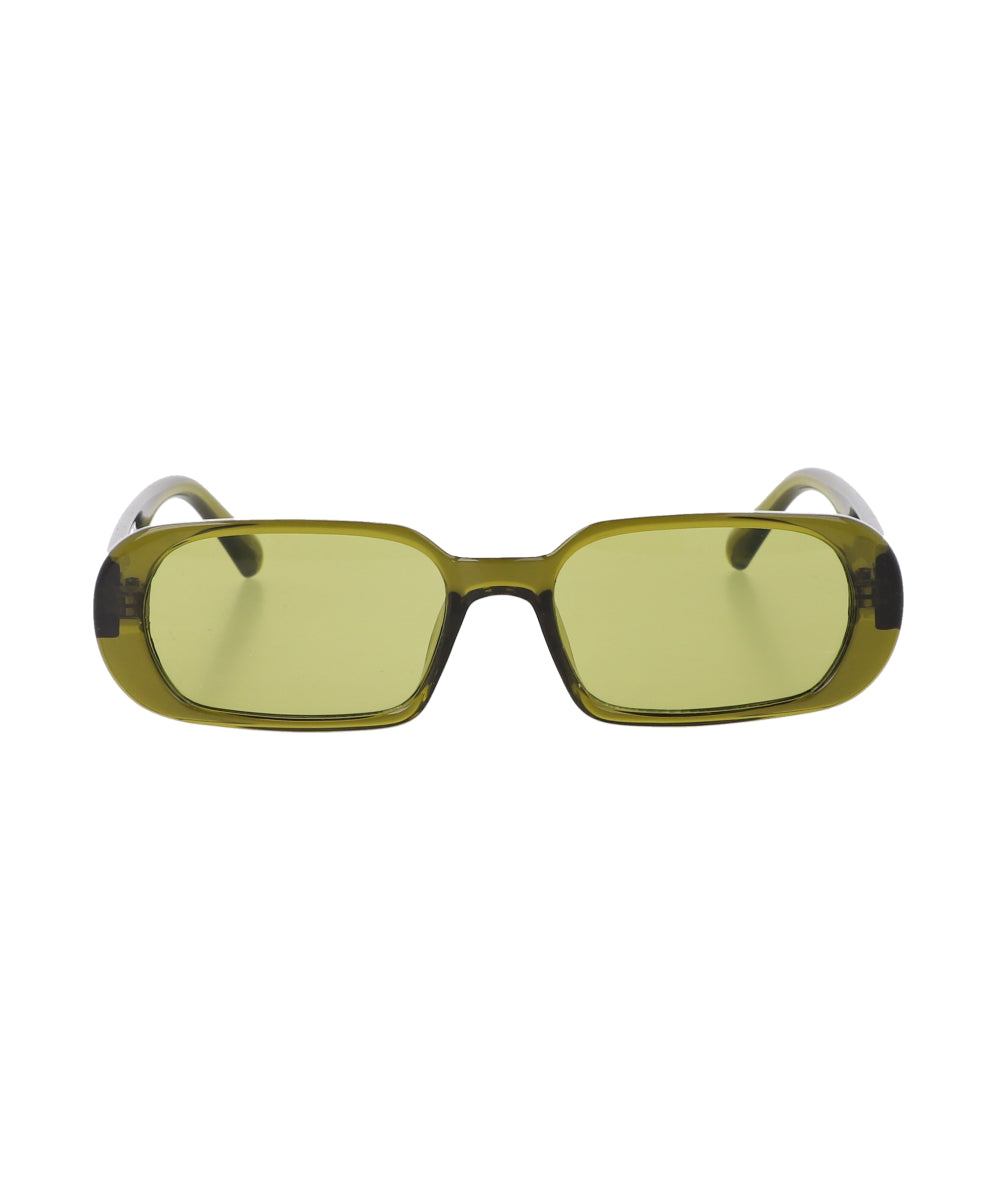 Transparent oval rectangle lenses GREEN