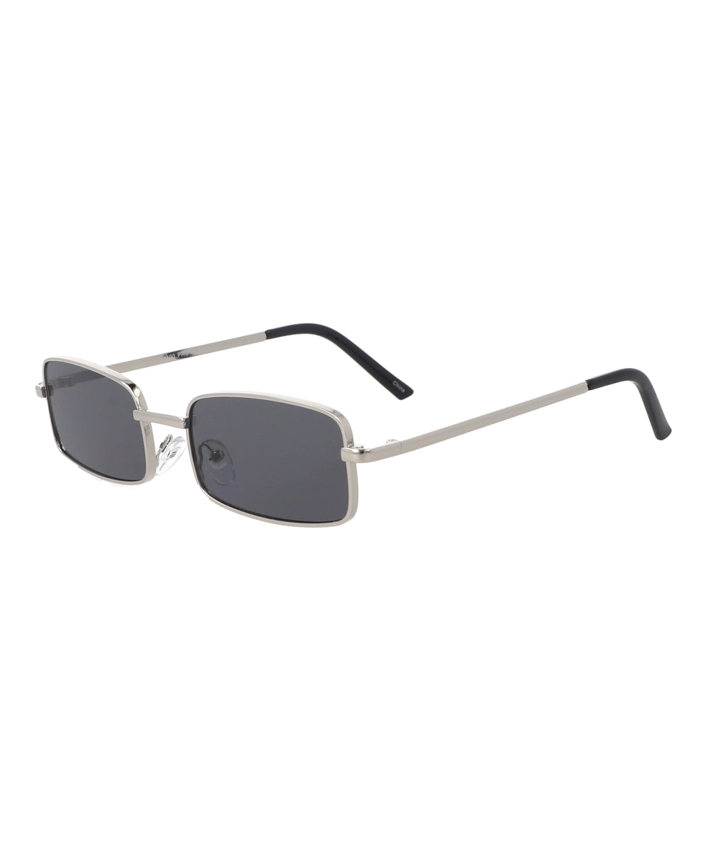 lentes rectangulo filo metal PLATA