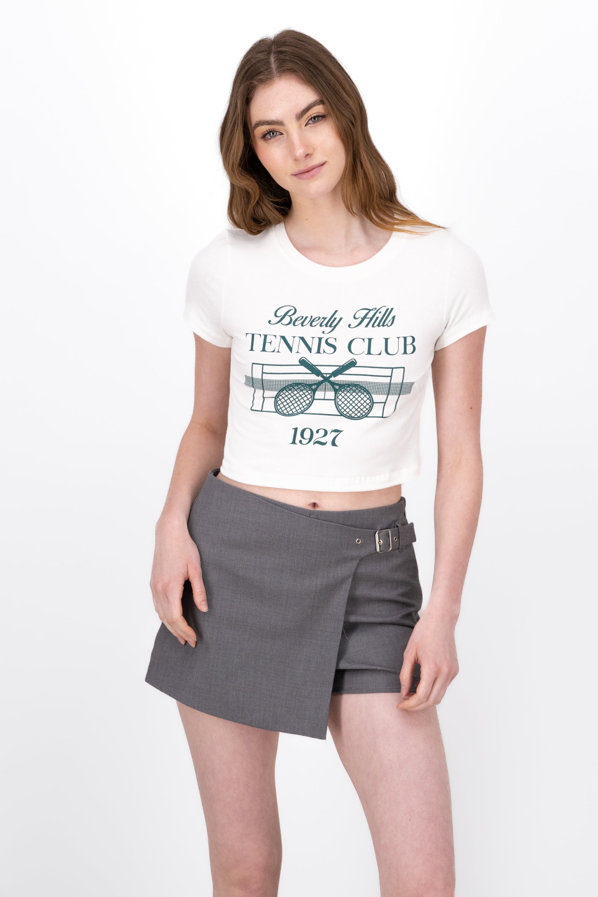 Playera Crop Tennis Club BLANCO