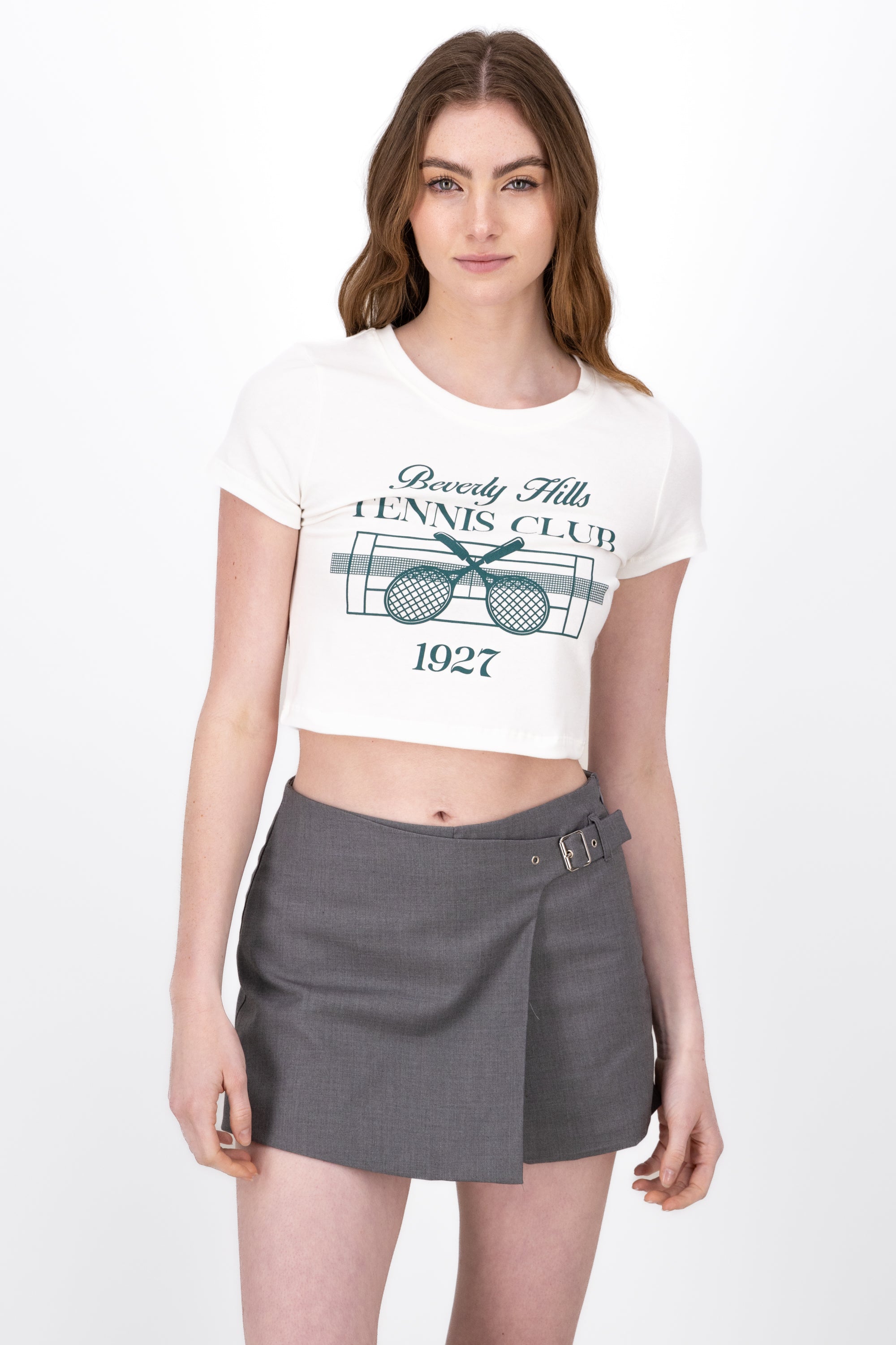 Playera Crop Tennis Club BLANCO