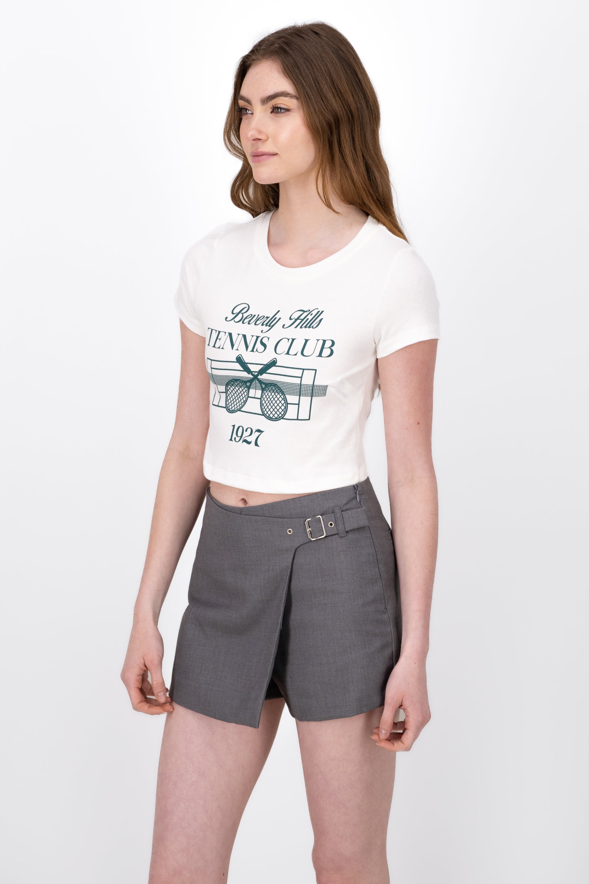 Playera Crop Tennis Club BLANCO