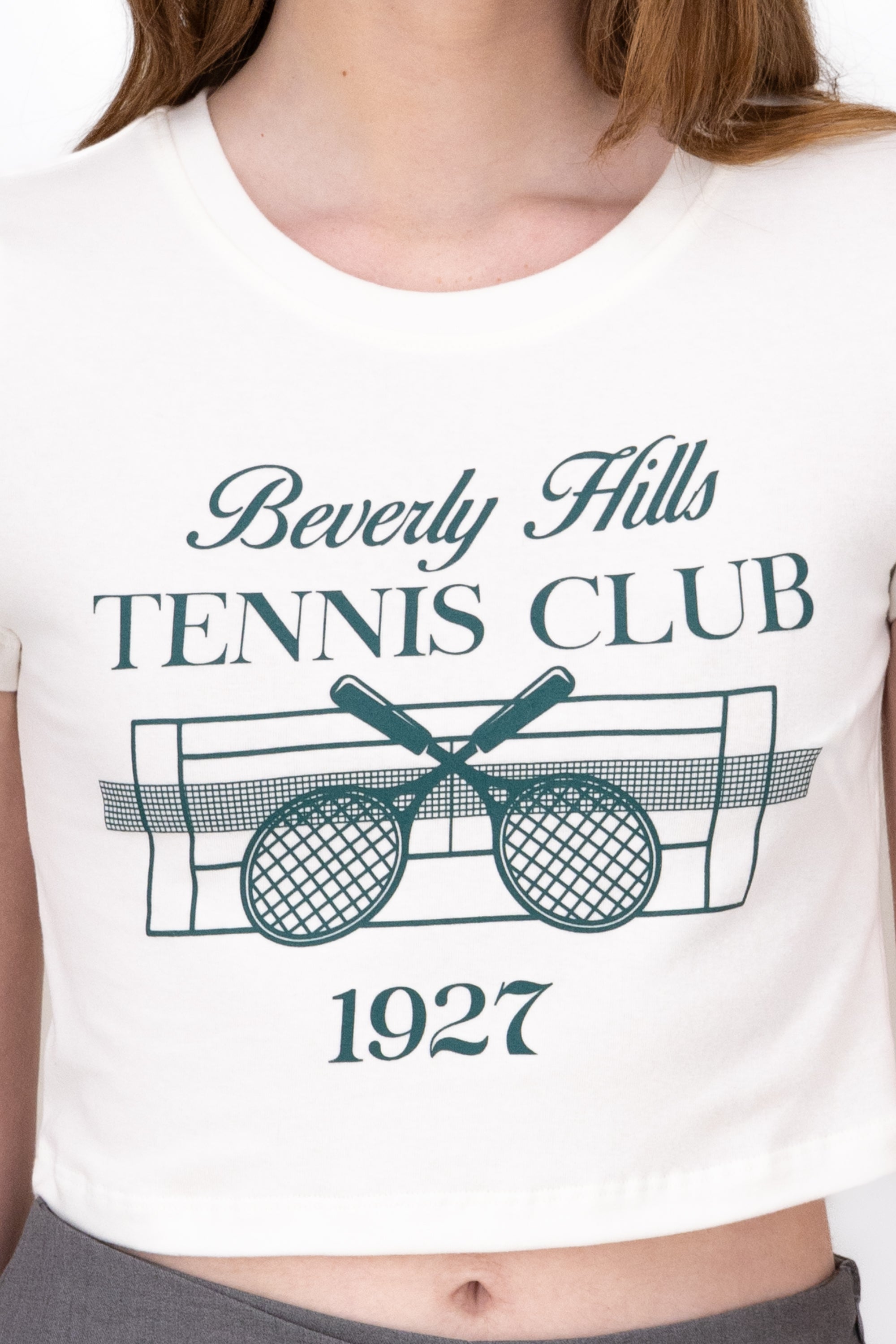 Playera Crop Tennis Club BLANCO