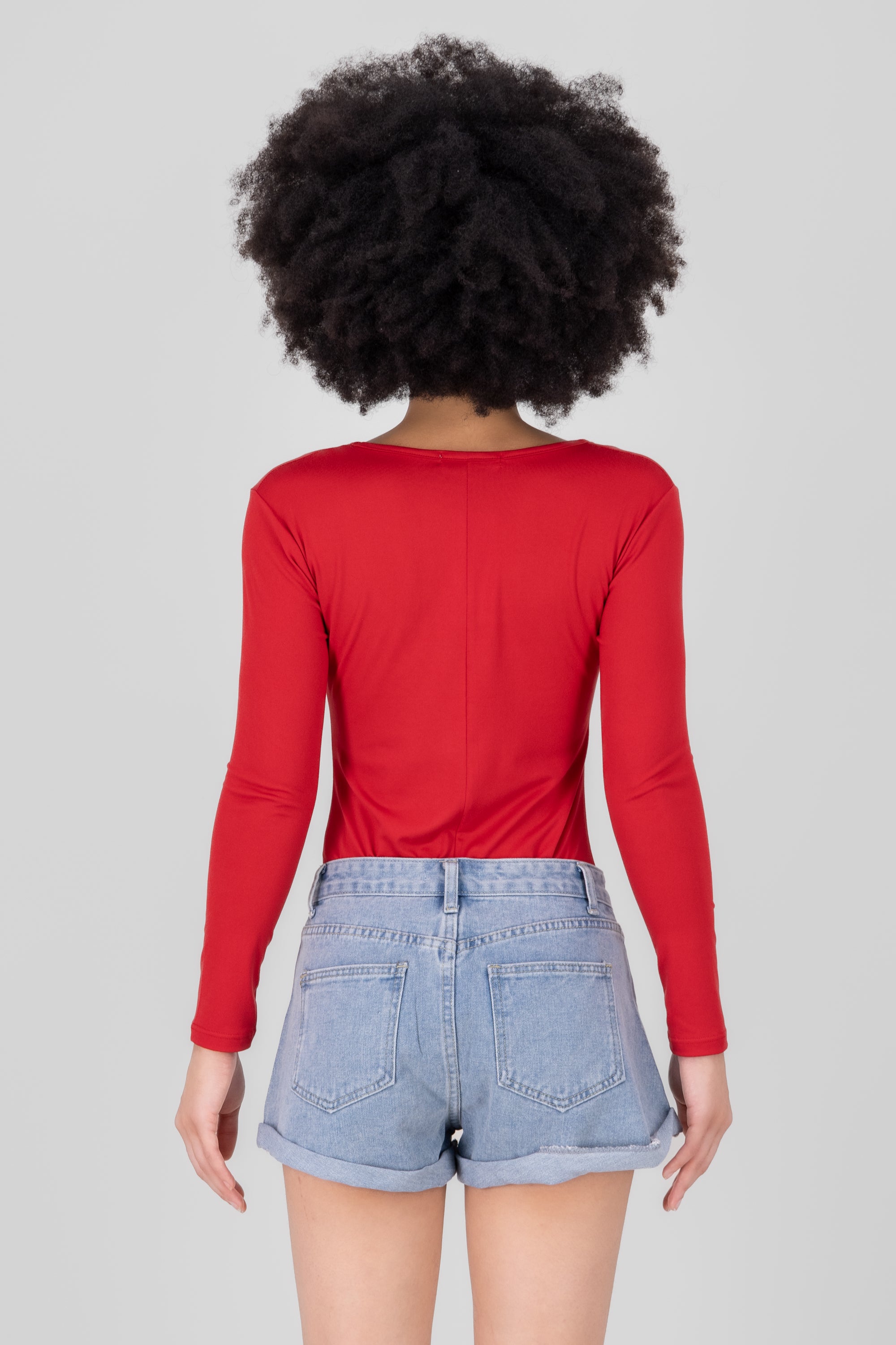 Bodysuit Smooth Scoop neck Burned red