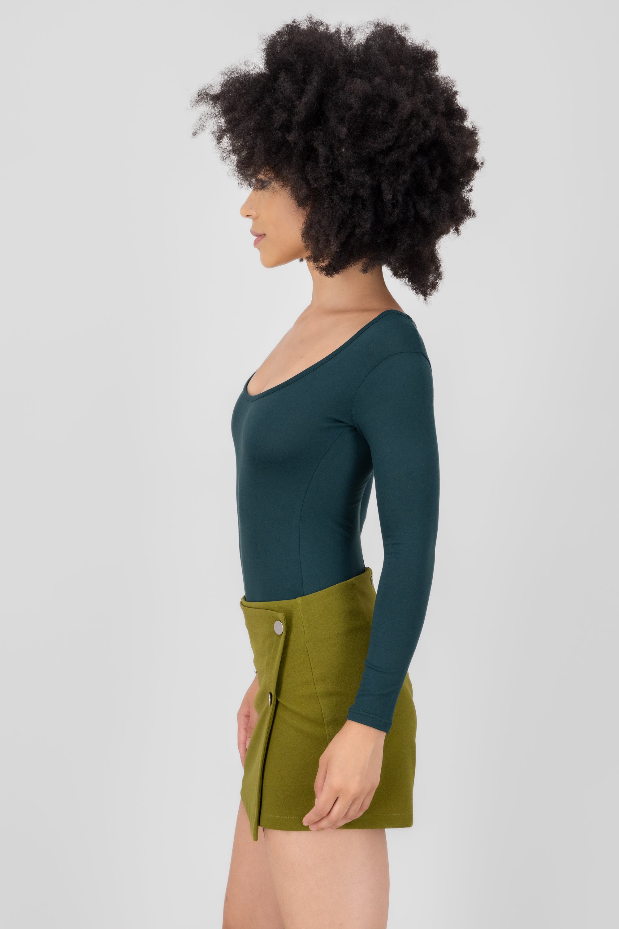 Bodysuit Smooth Scoop neck Green hunter