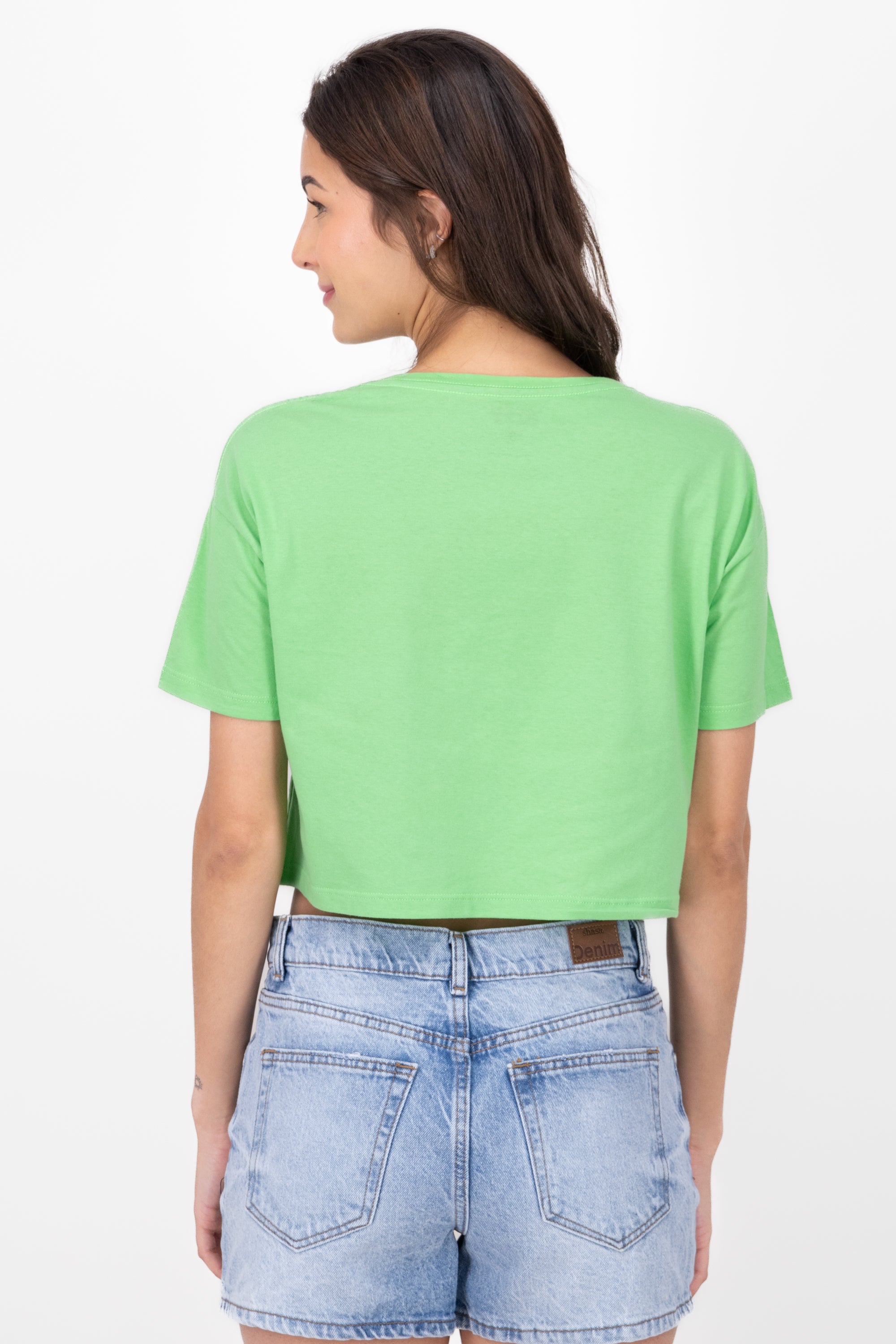 CROP KISS Guitar Short Manga Bright green
