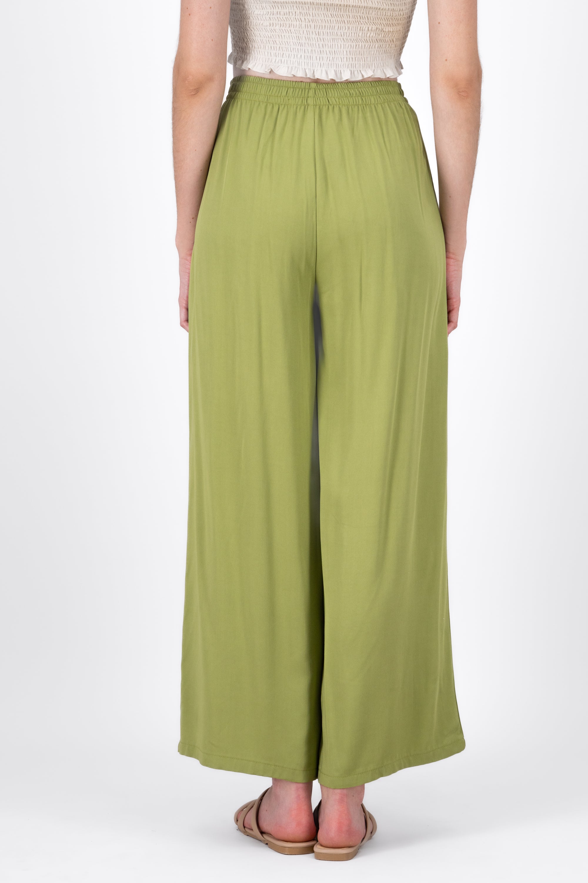 Pantalon Recto Detalle Resorte VERDE