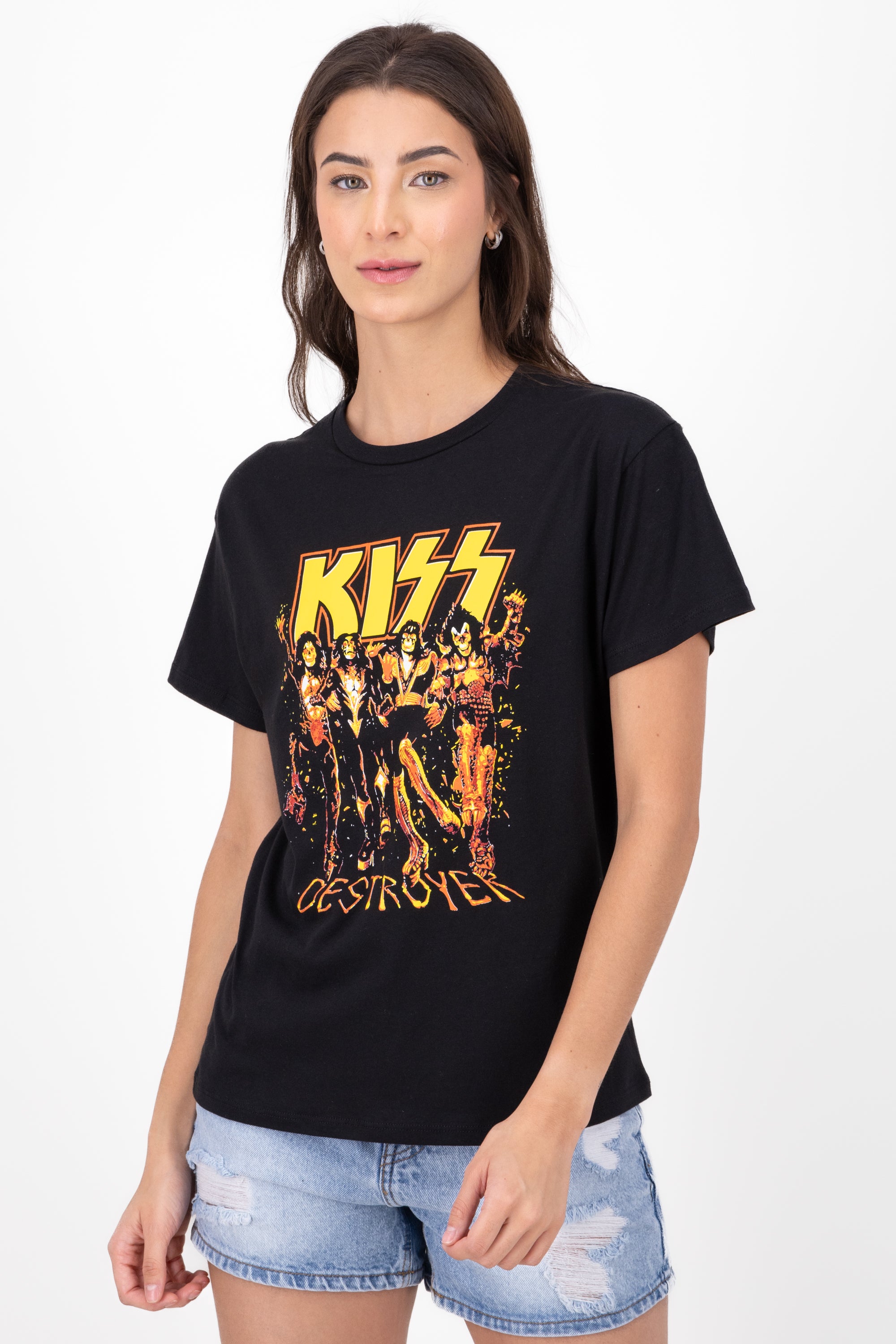 Short manga kiss shirt BLACK