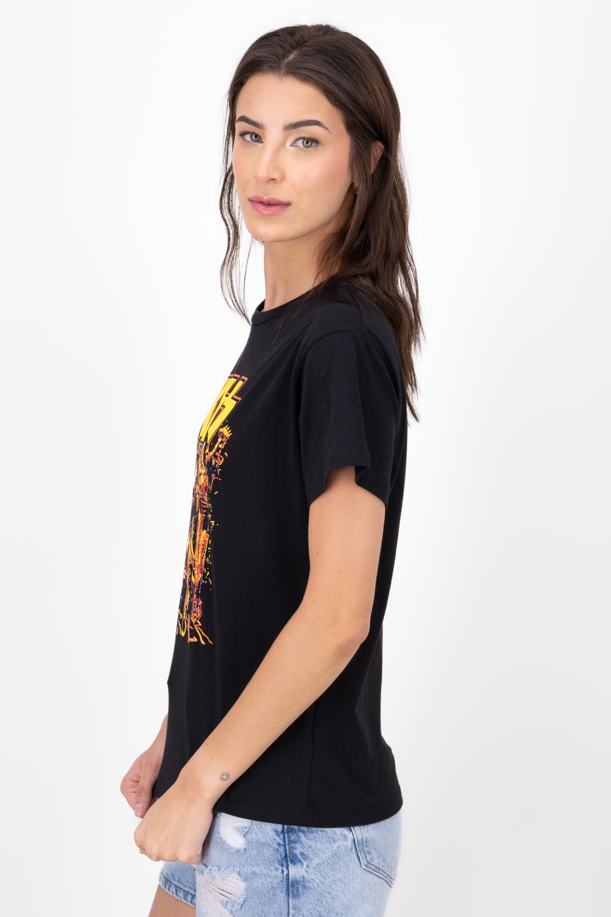 Short manga kiss shirt BLACK