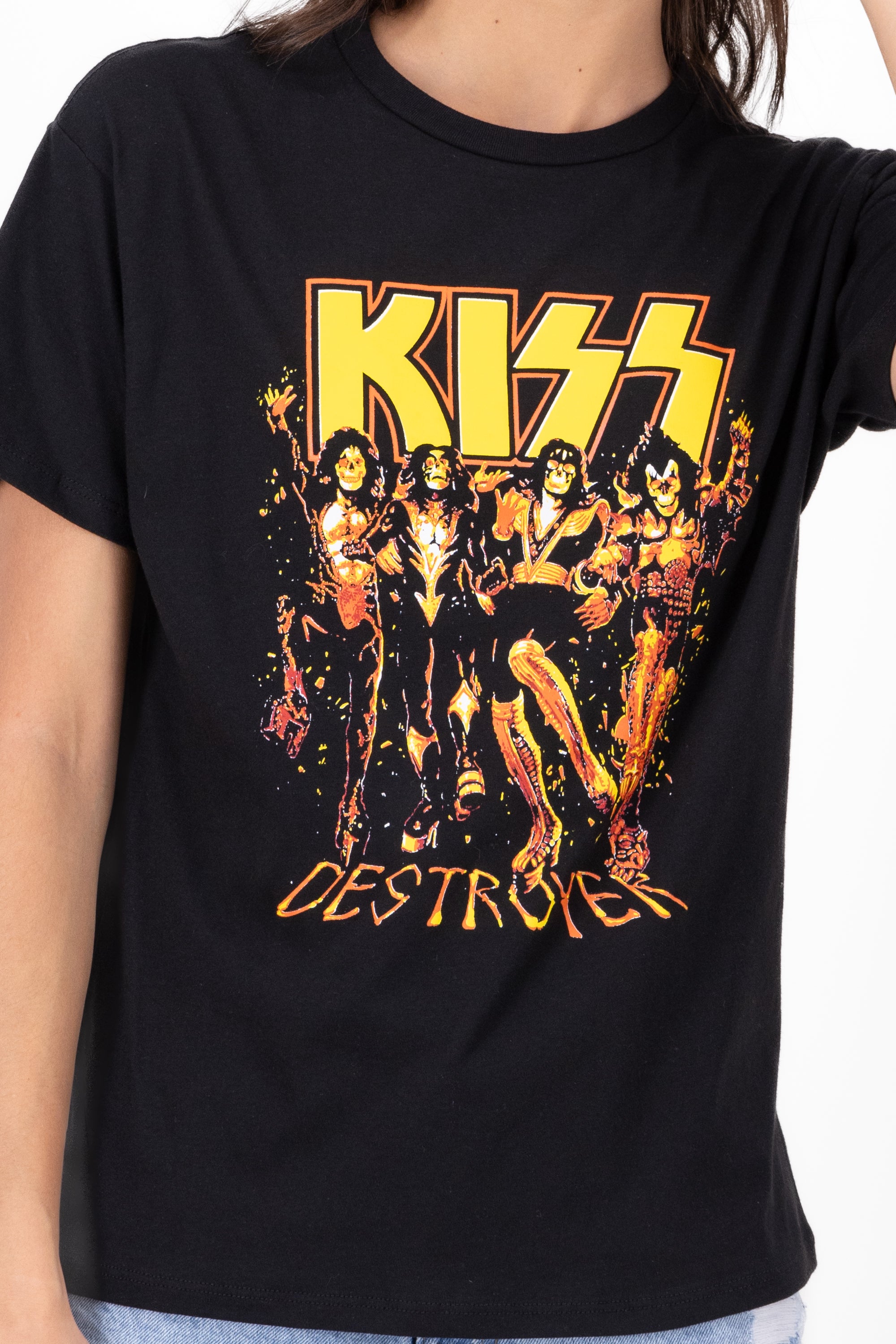 Short manga kiss shirt BLACK