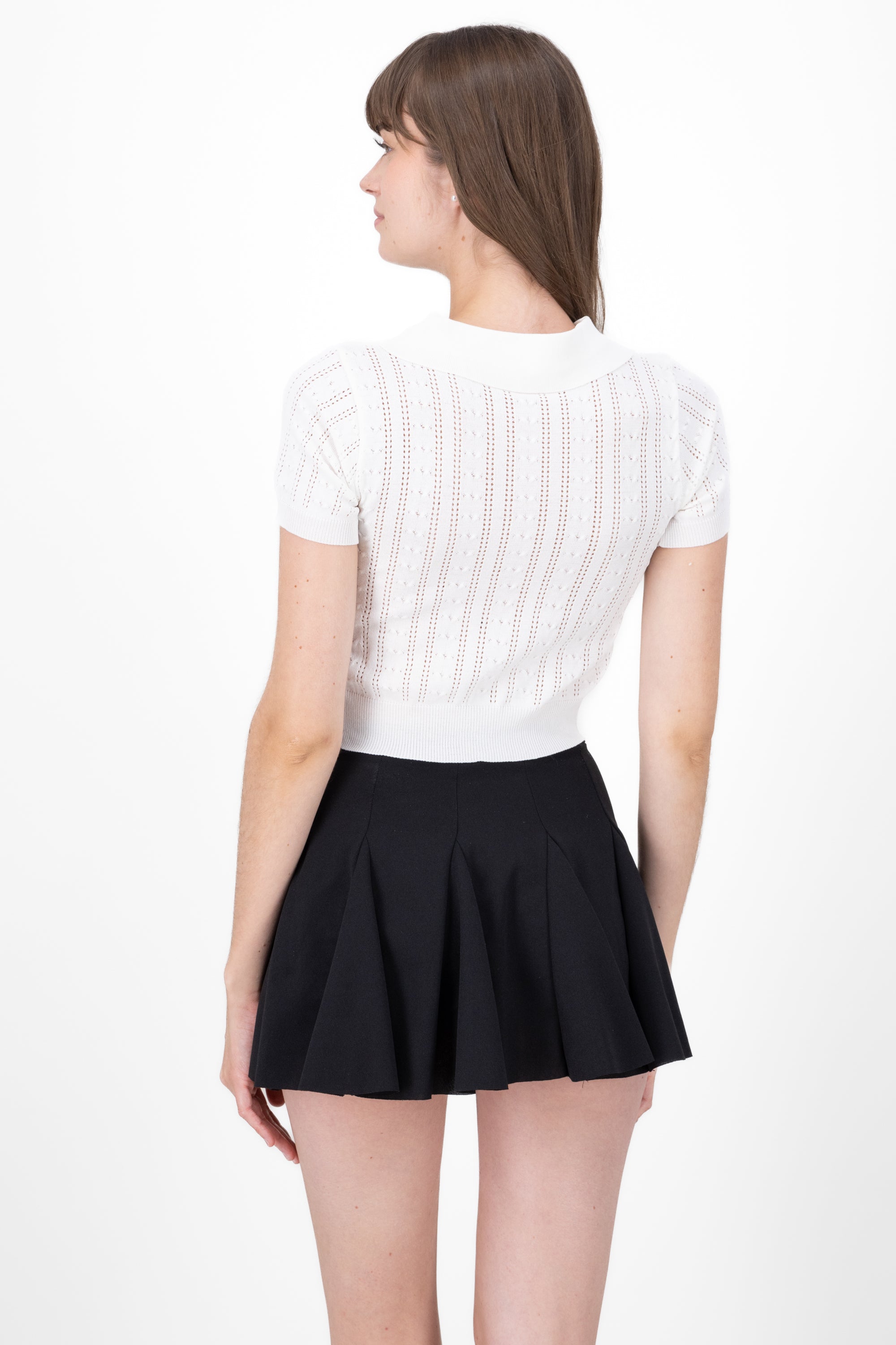 Top Short Manga Pole Neck WHITE