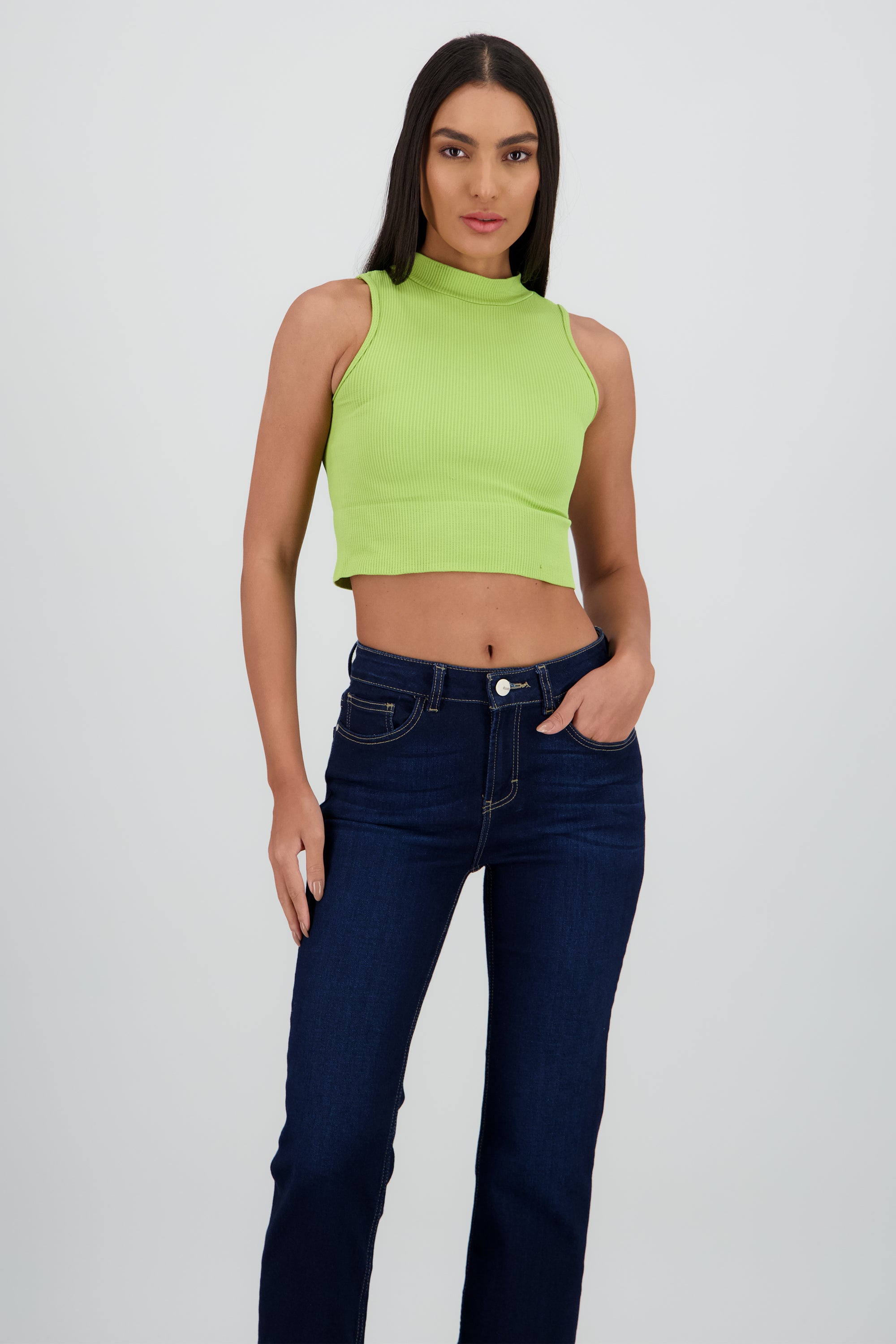 Top Acanalado VERDE PASTO
