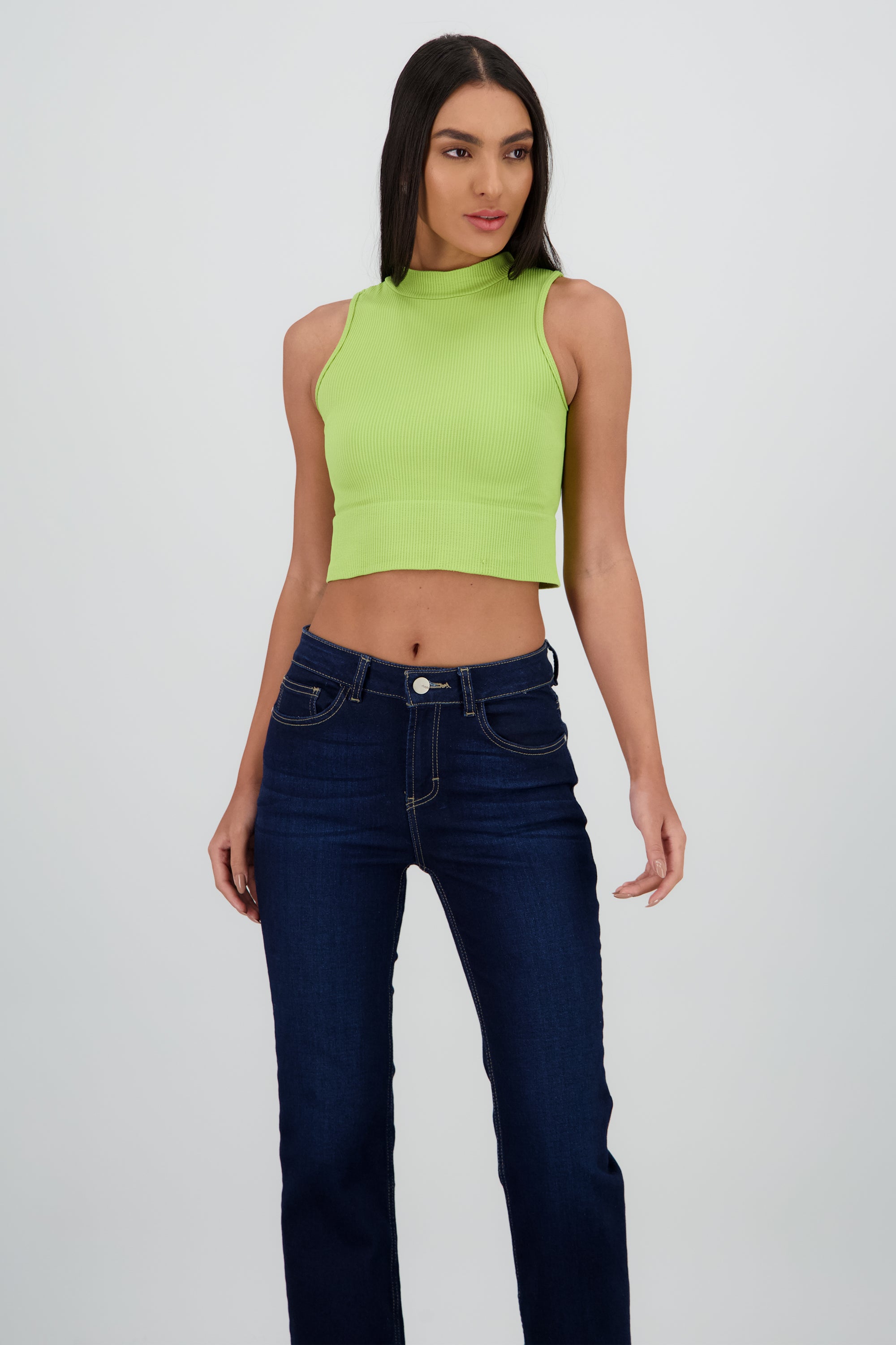 Top Acanalado VERDE PASTO