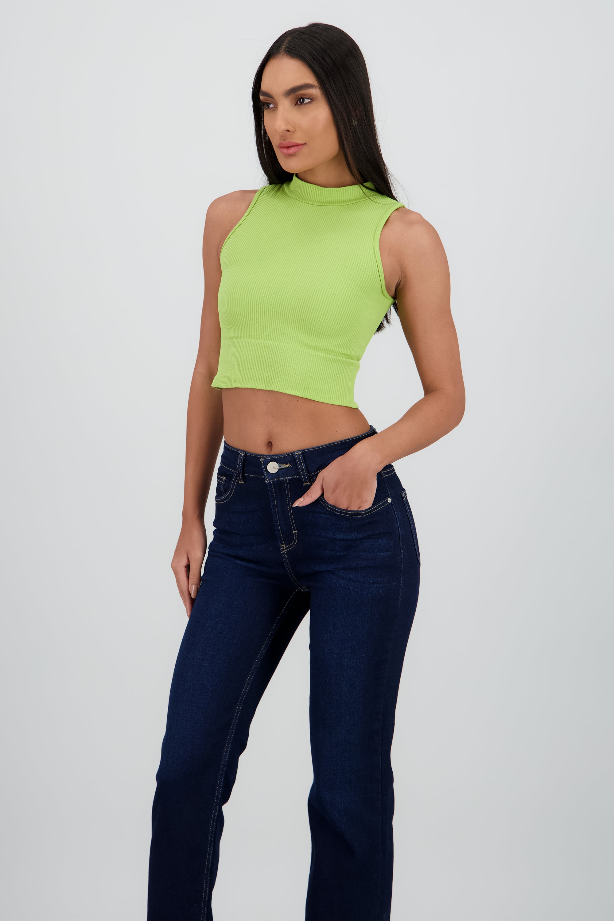 Top Acanalado VERDE PASTO
