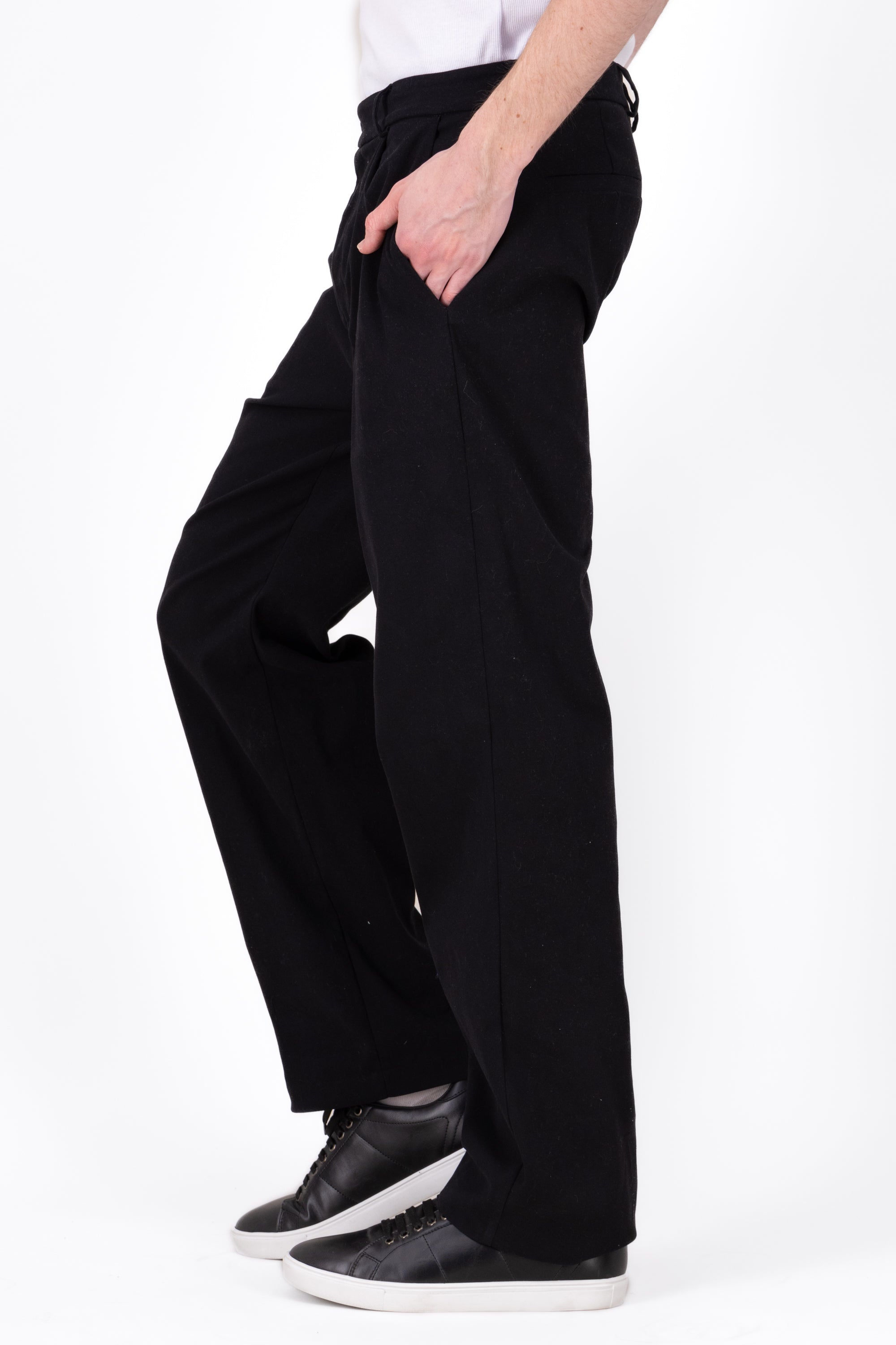 Wide Classic pants BLACK