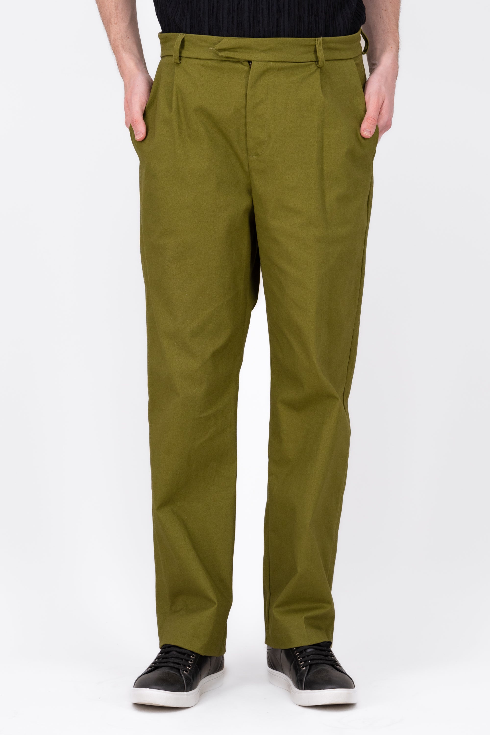 Wide Classic pants OLIVE