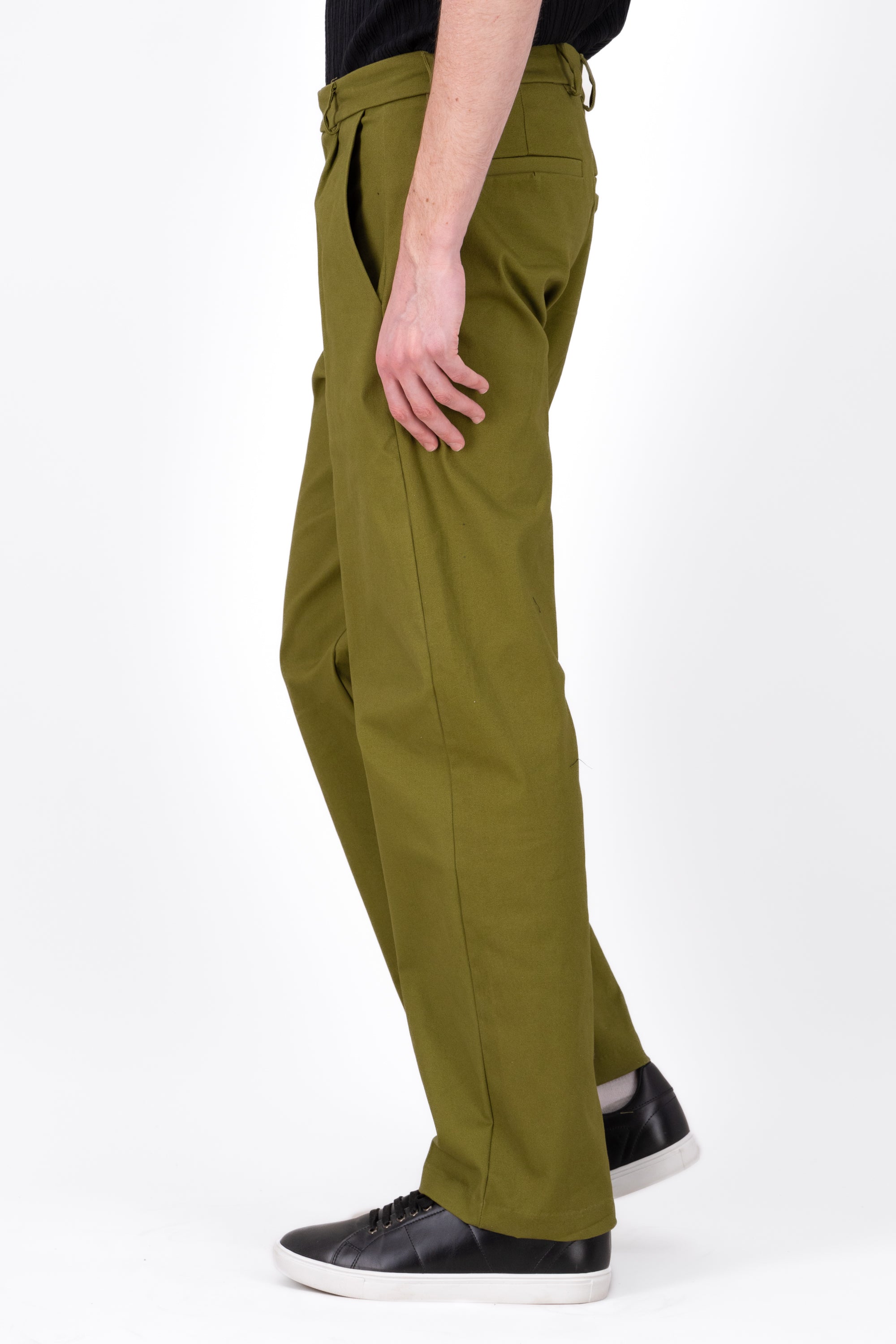 Wide Classic pants OLIVE