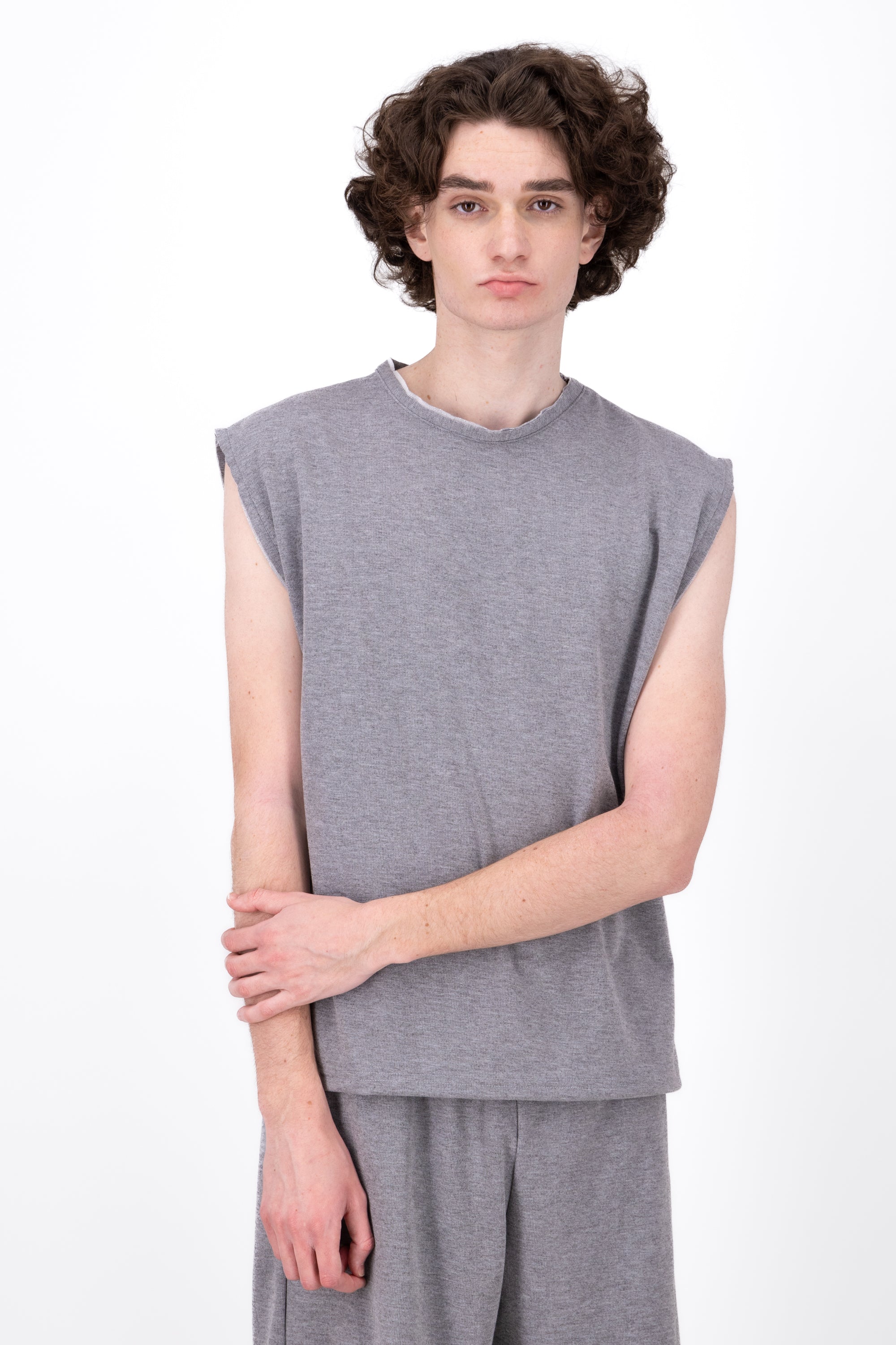 Basic sleeveless pajama Jaspe Gray