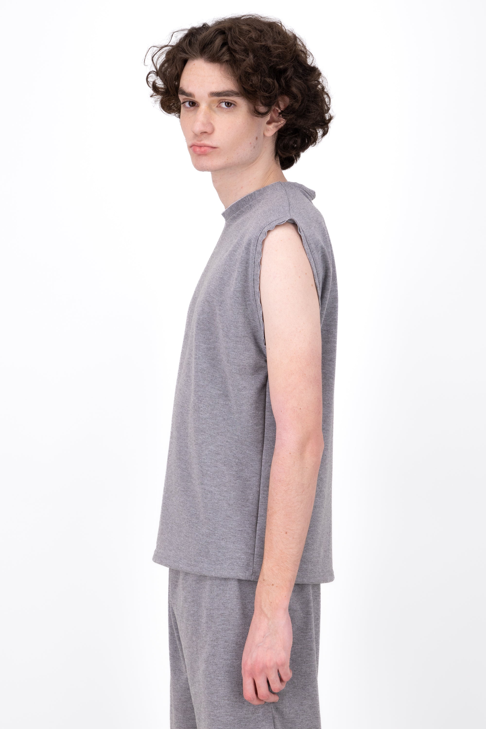 Basic sleeveless pajama Jaspe Gray