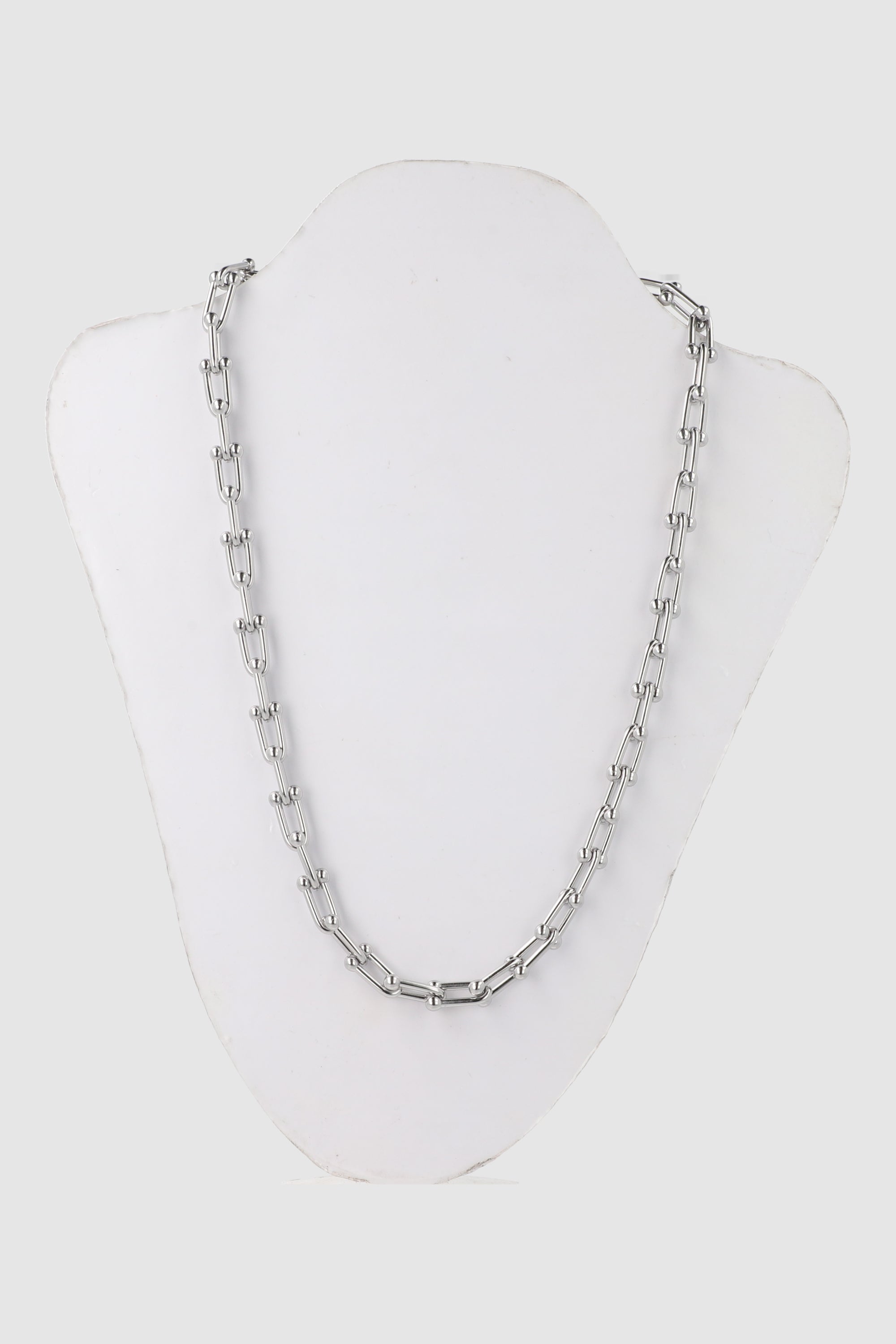 Steel link necklace SILVER