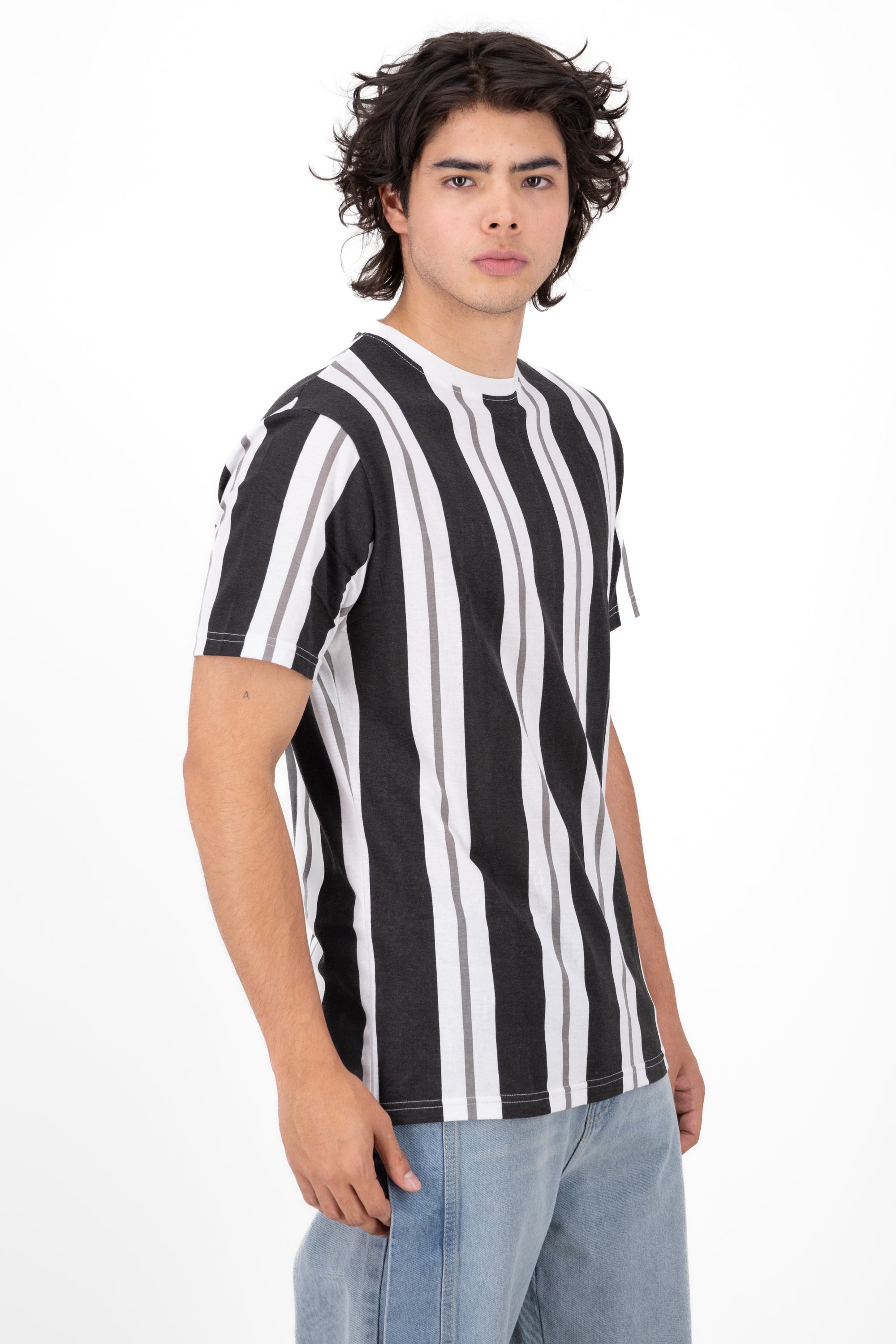 Basic shirt striped striped Black Combo