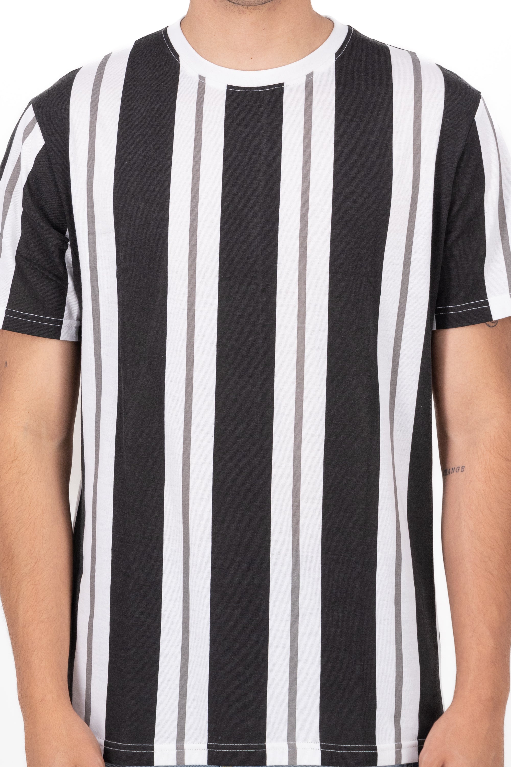 Basic shirt striped striped Black Combo