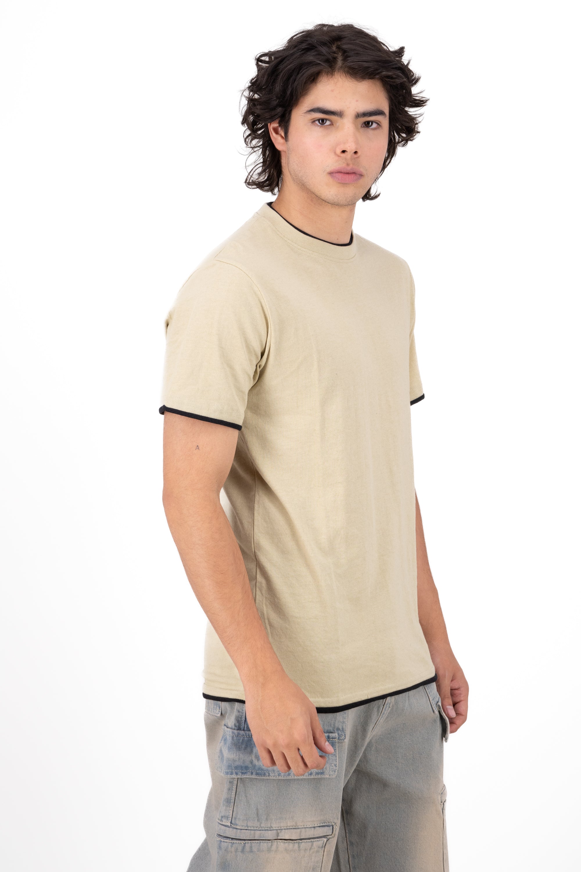 Basic Bicolor shirt BEIGE