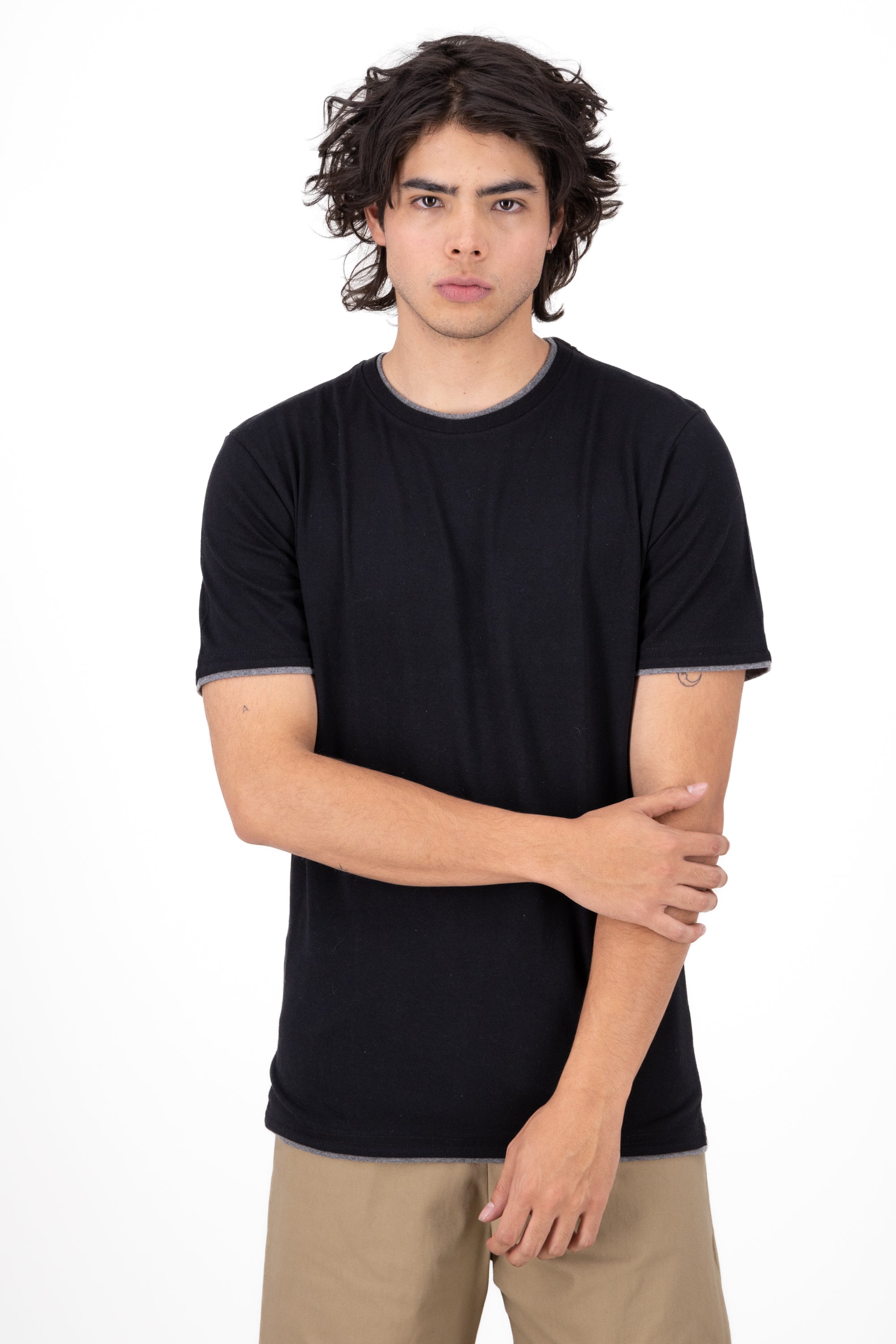 Basic Bicolor shirt BLACK