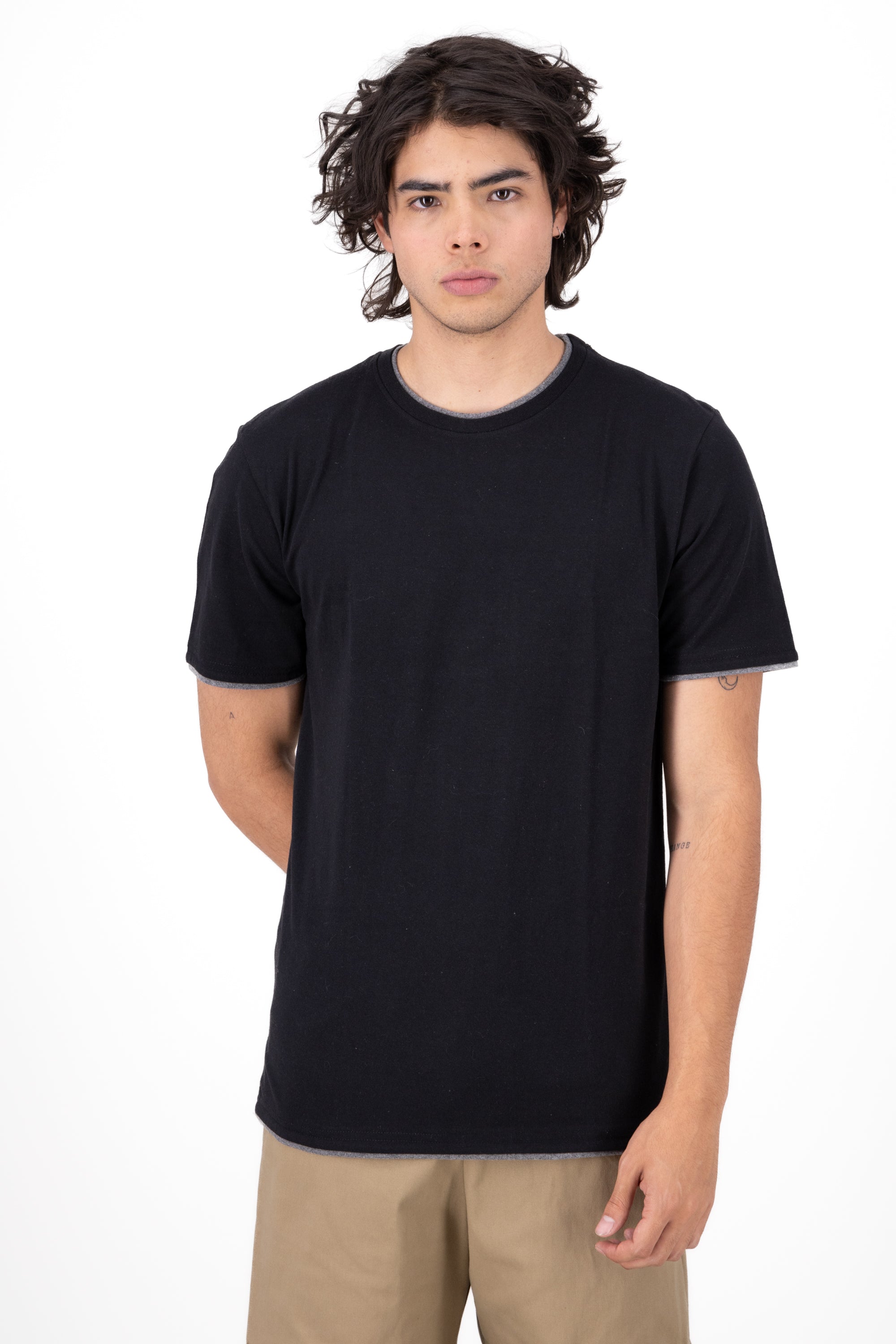 Basic Bicolor shirt BLACK