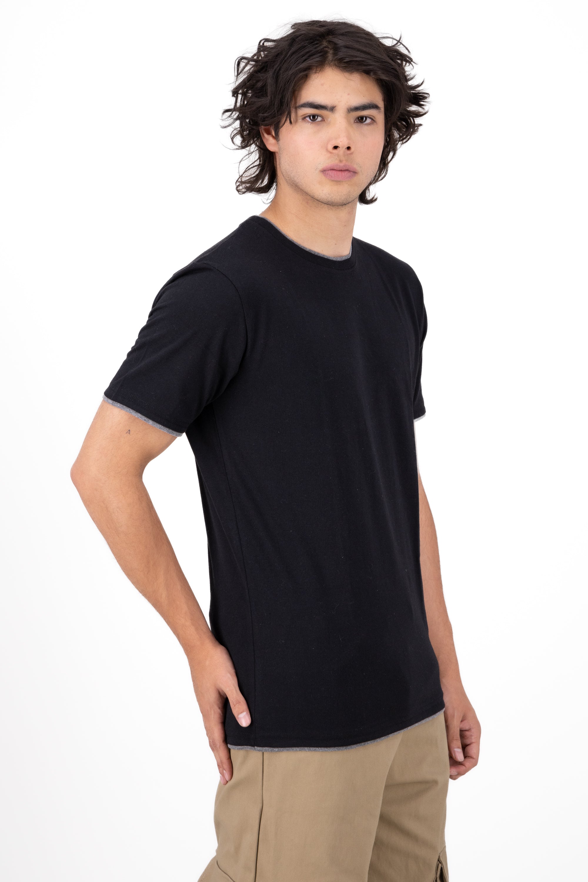 Basic Bicolor shirt BLACK