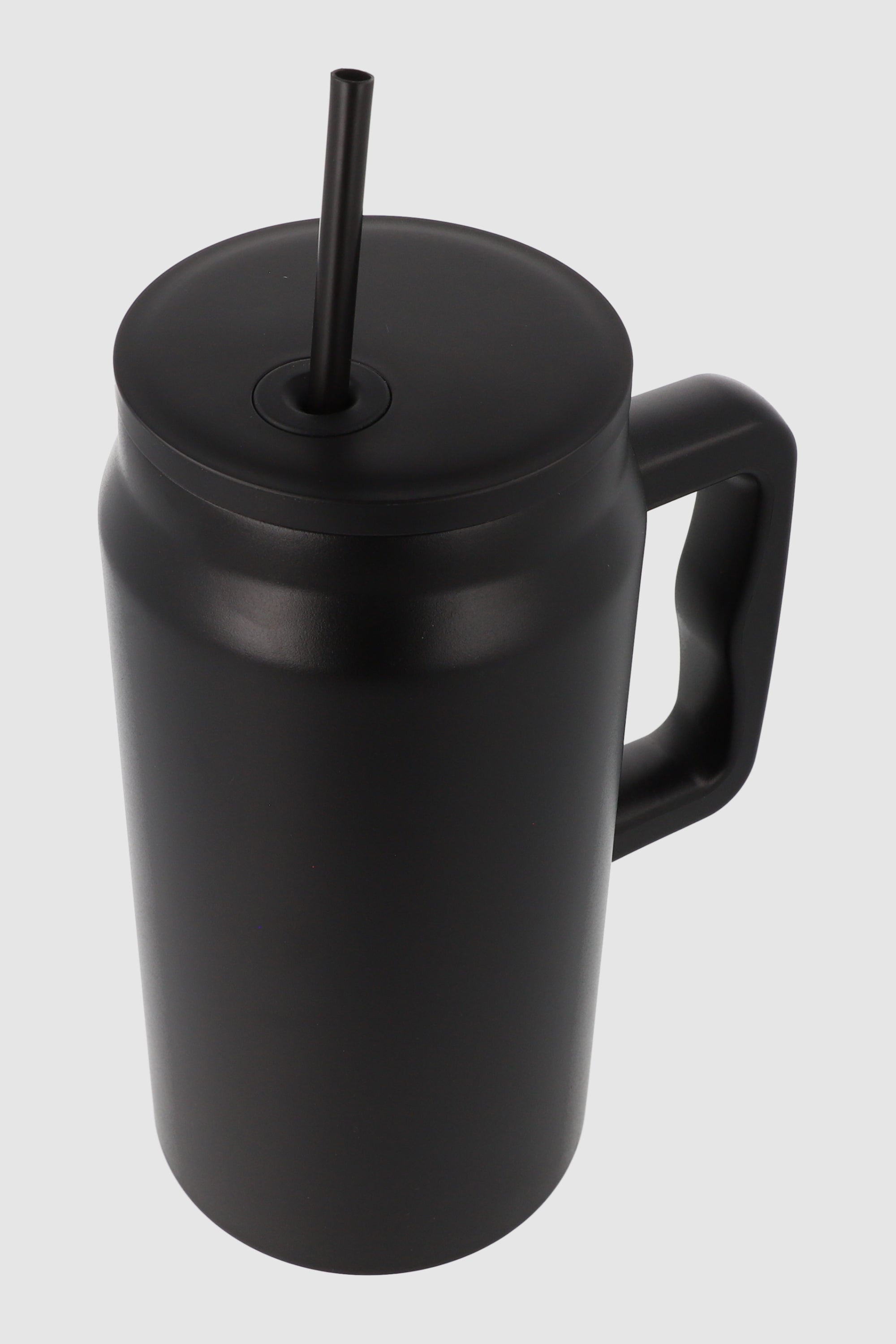 Vaso ancho con asa NEGRO