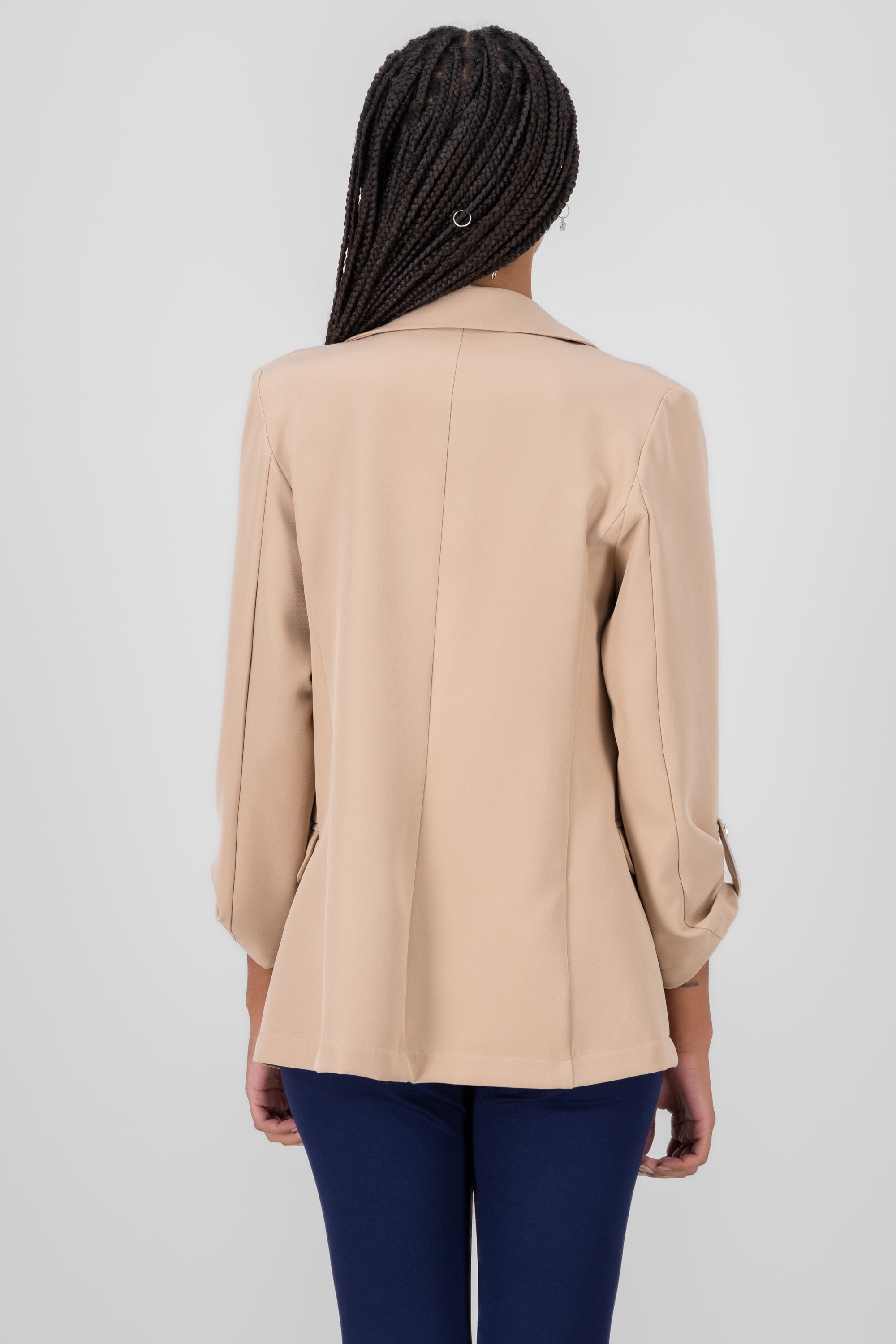 Blazer Oversize Largo Detalle Mangas BEIGE