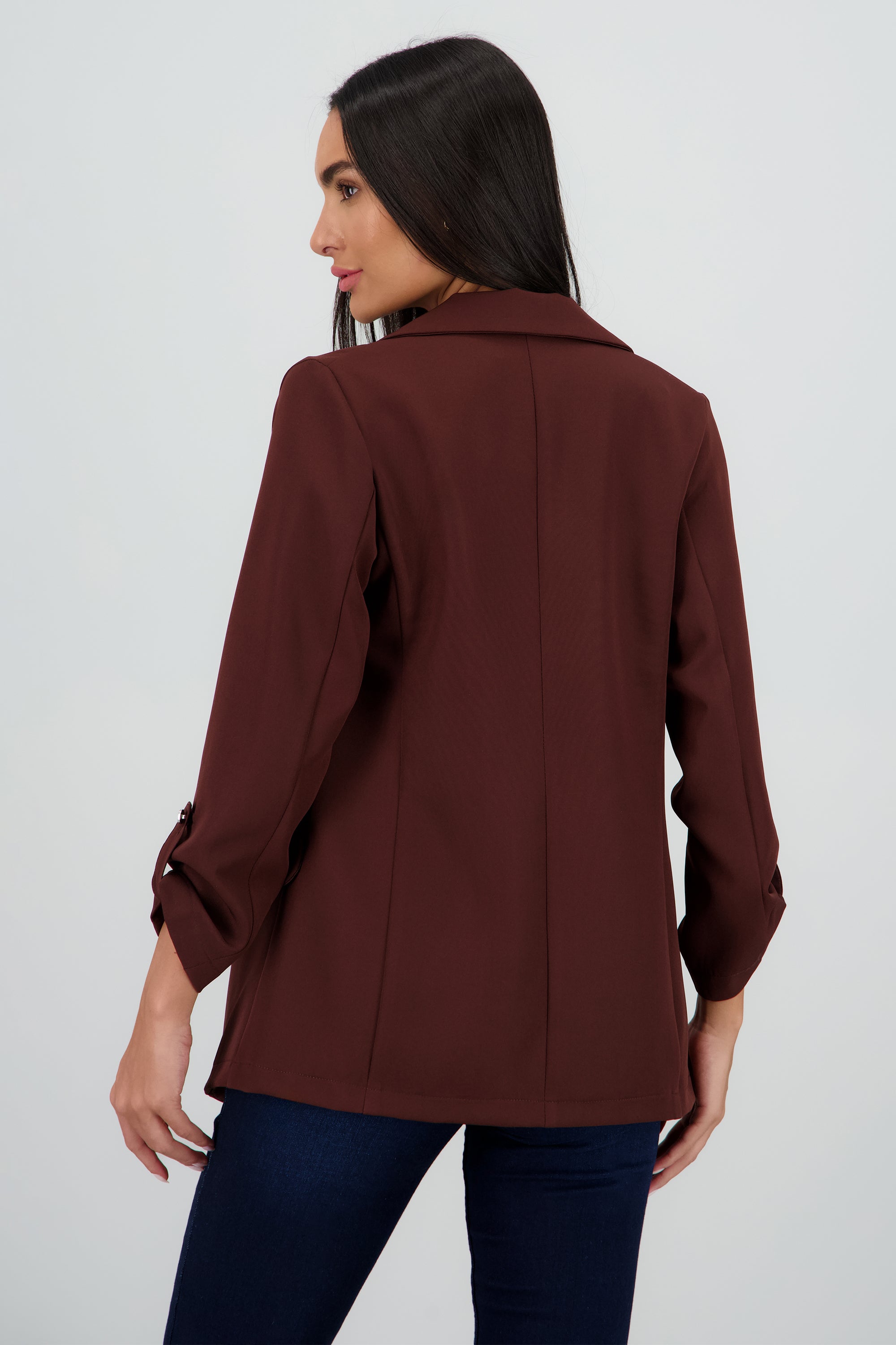 Blazer Oversize Largo Detalle Mangas CAFE