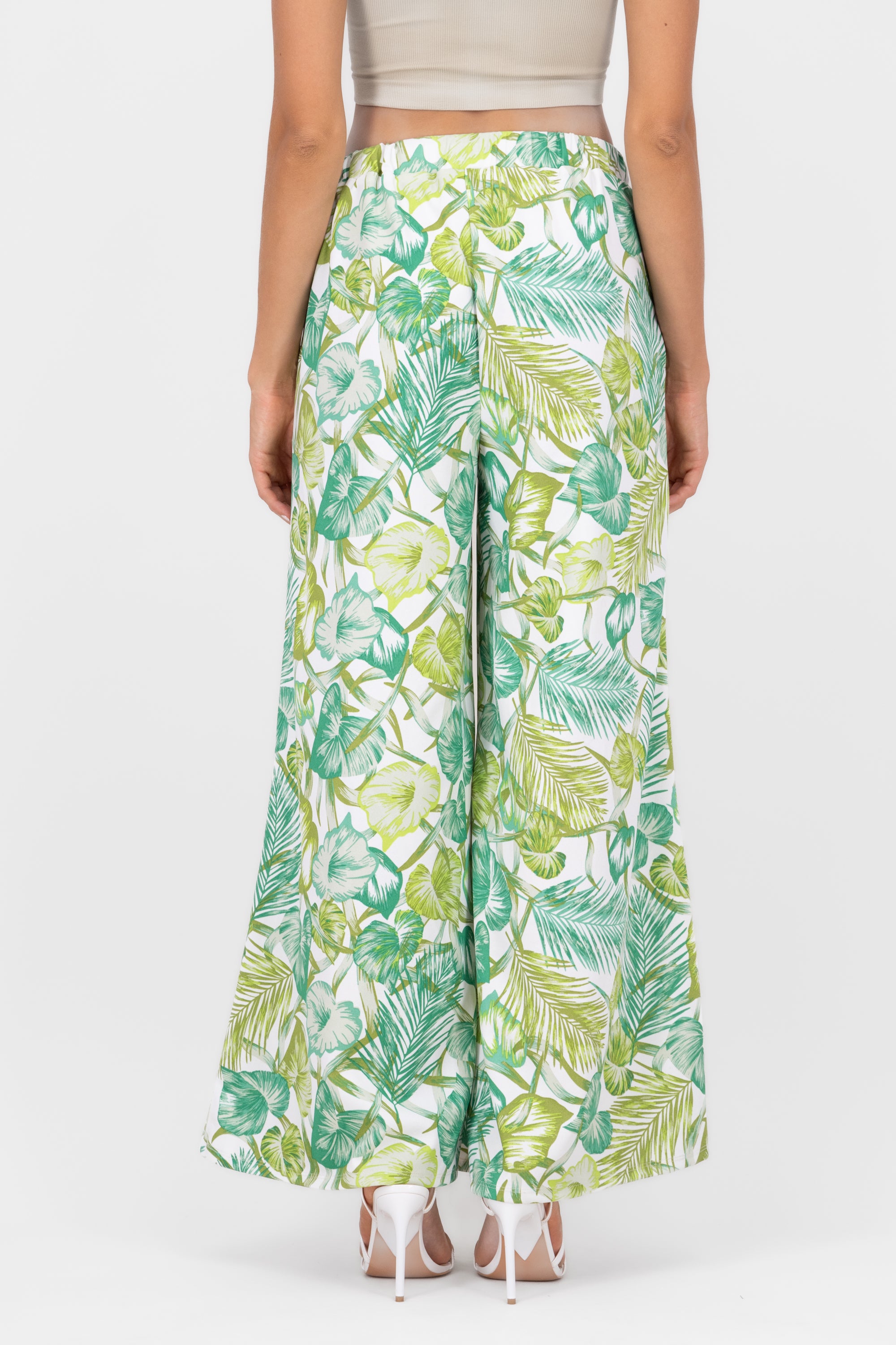 Pantalon Amplio Detalle Pinzas VERDE COMBO