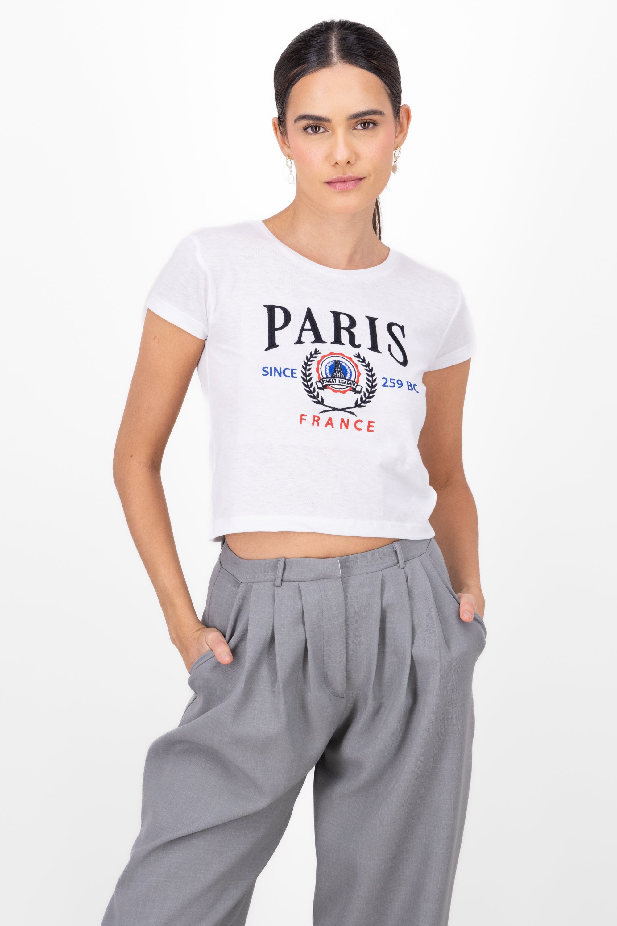 Paris Printed shirt White Combo