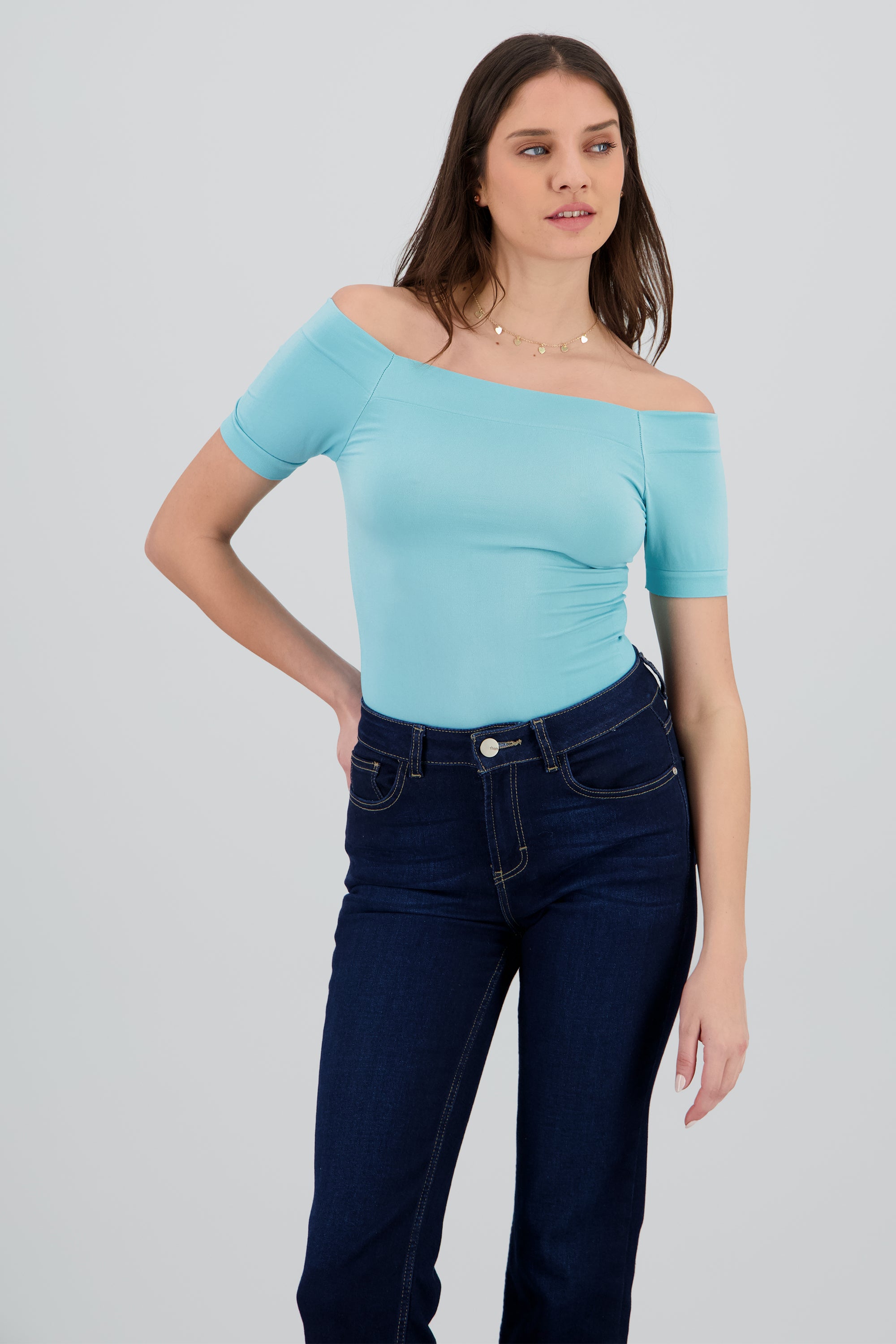Bodysuit Liso Hombros Descubiertos INDIGO