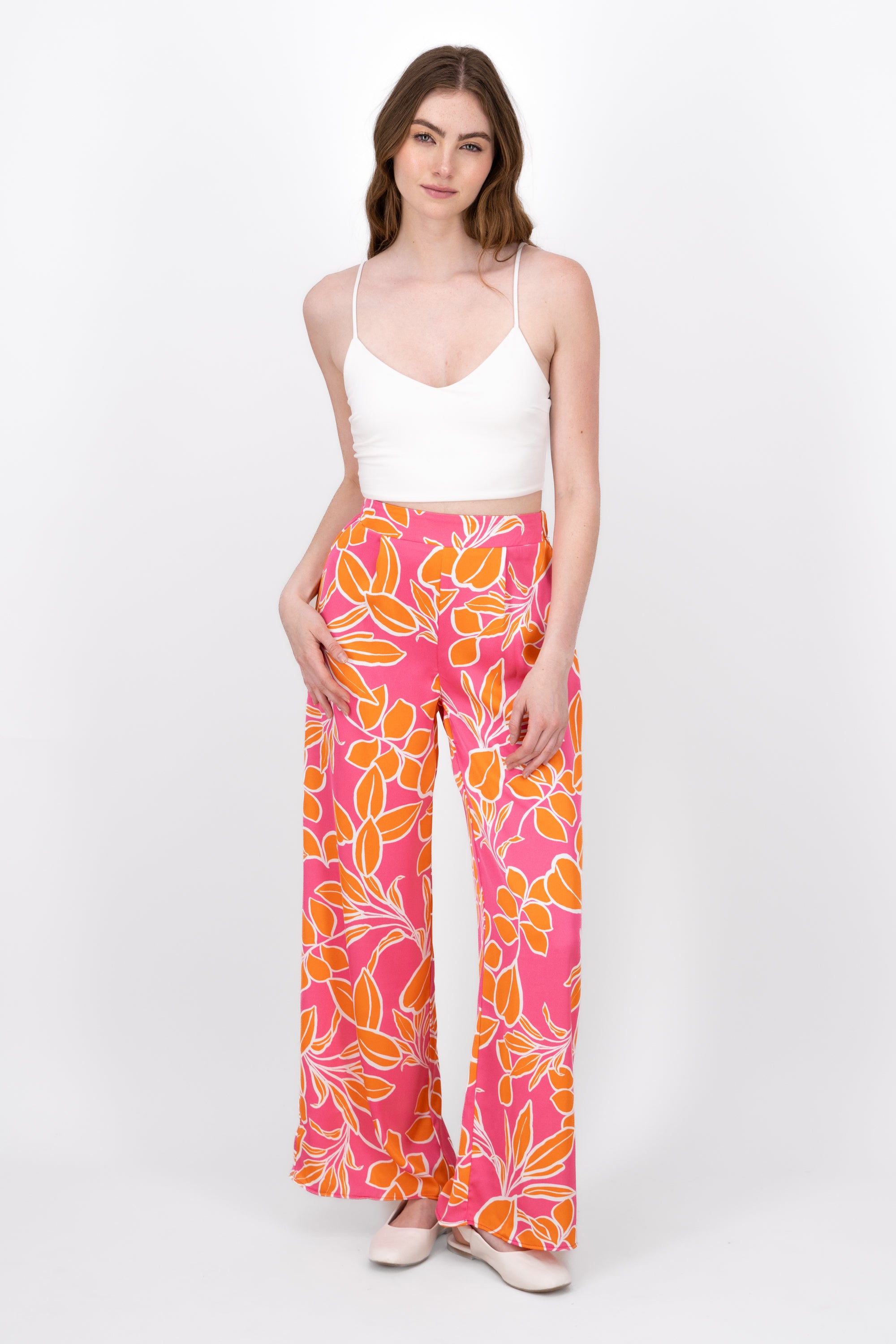 Pantalon satin fluido ROSA COMBO