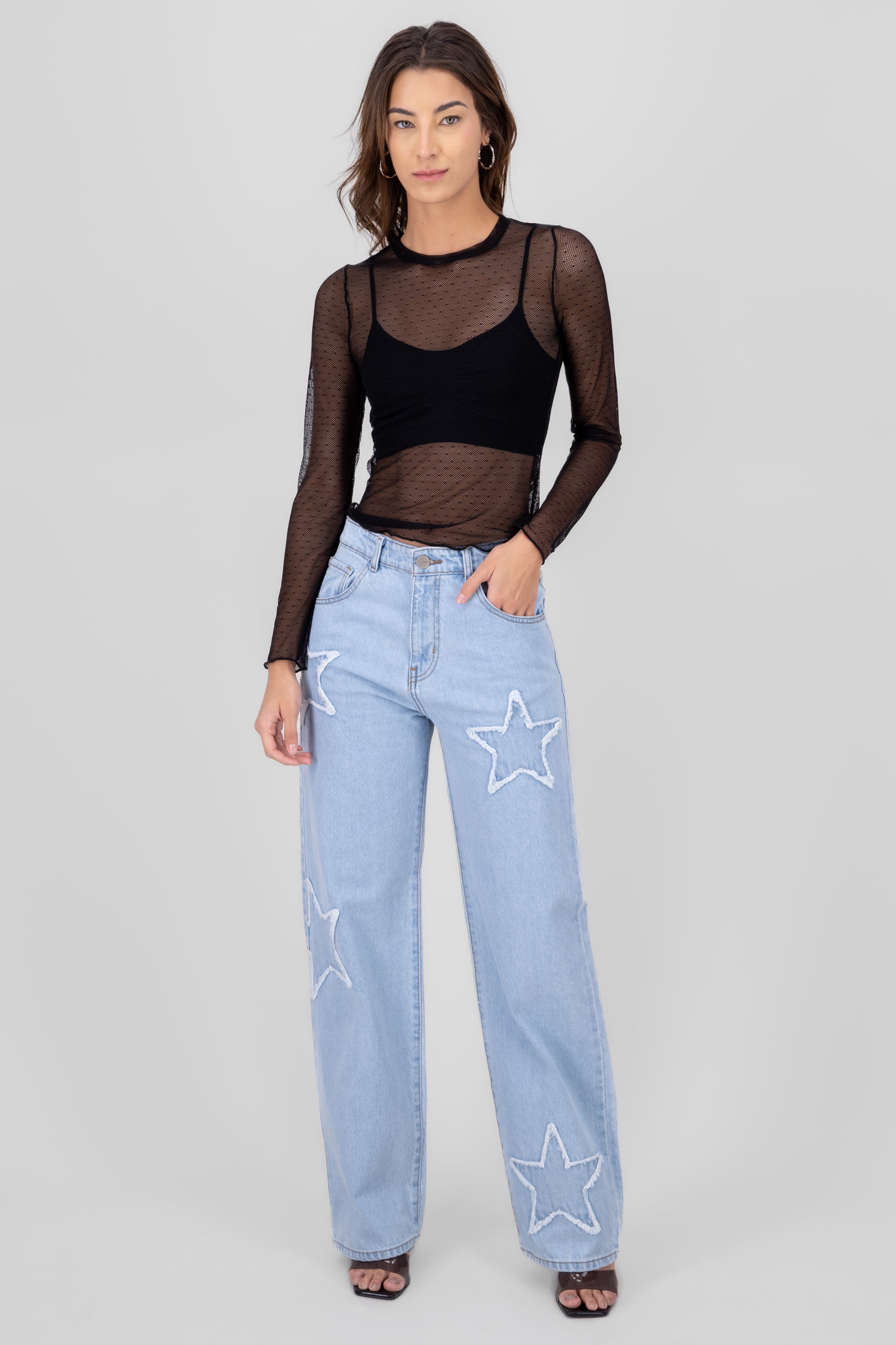 Jeans Straight Estrellas BLEACHED