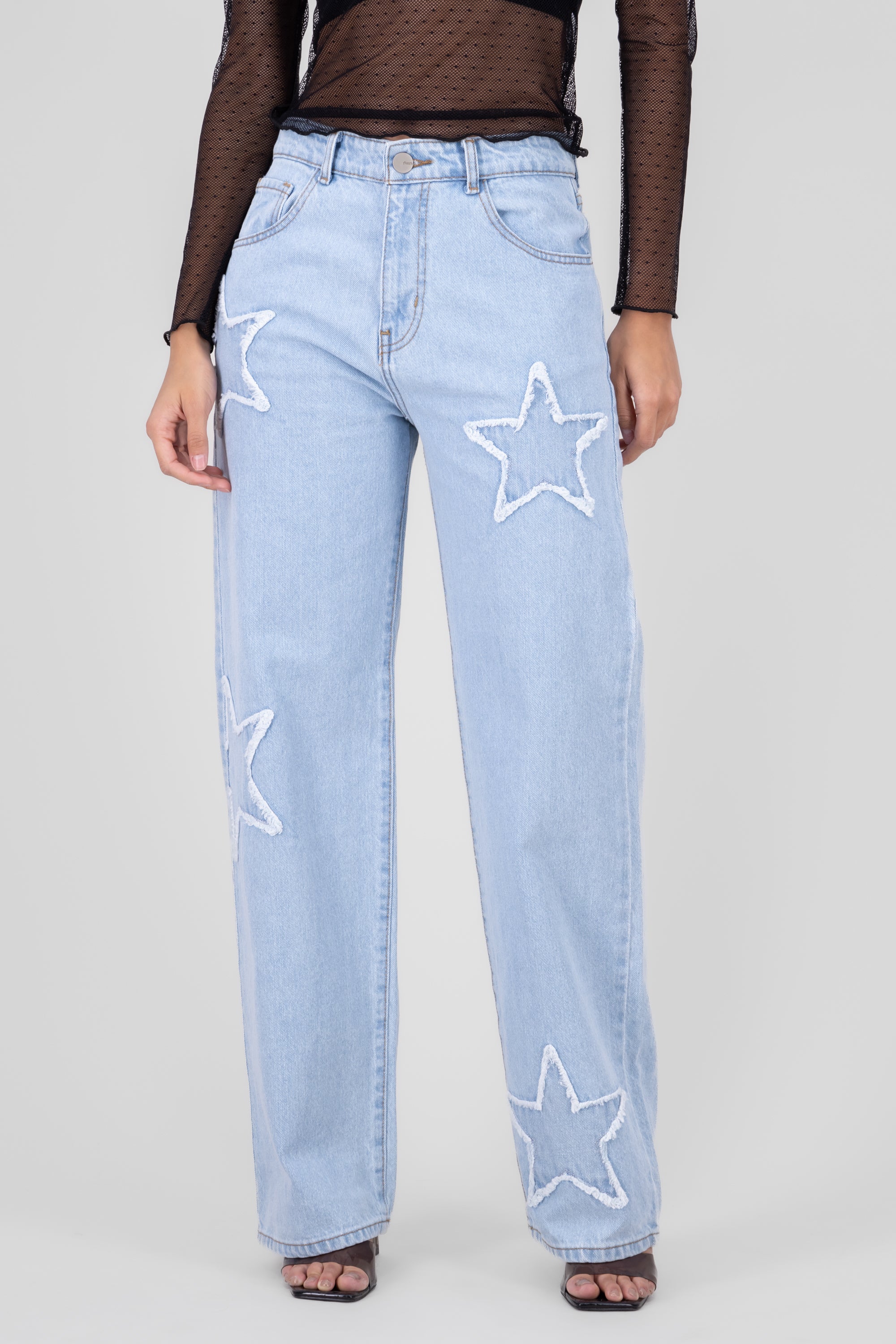 Jeans Straight Estrellas BLEACHED