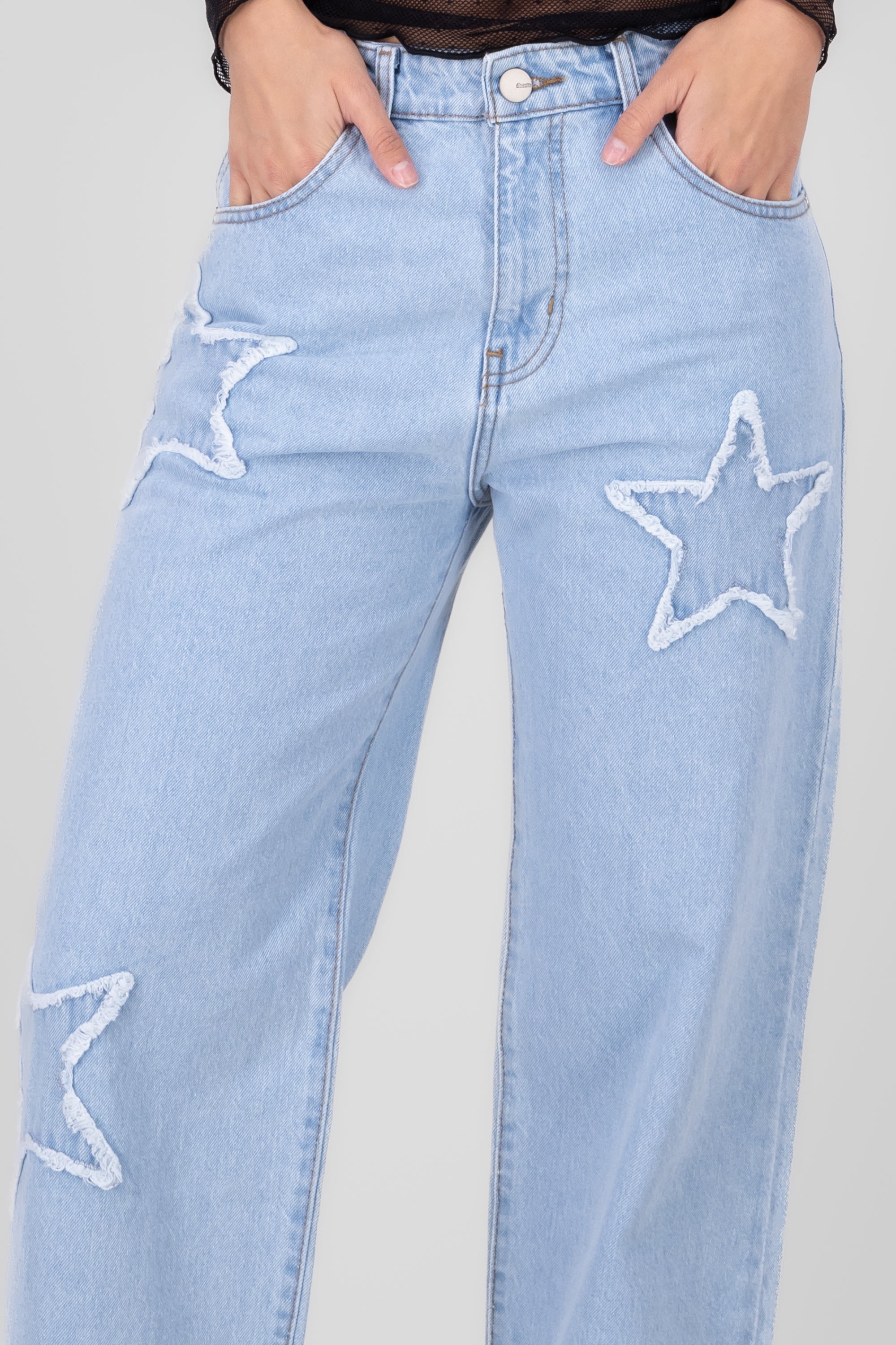 Jeans Straight Estrellas BLEACHED