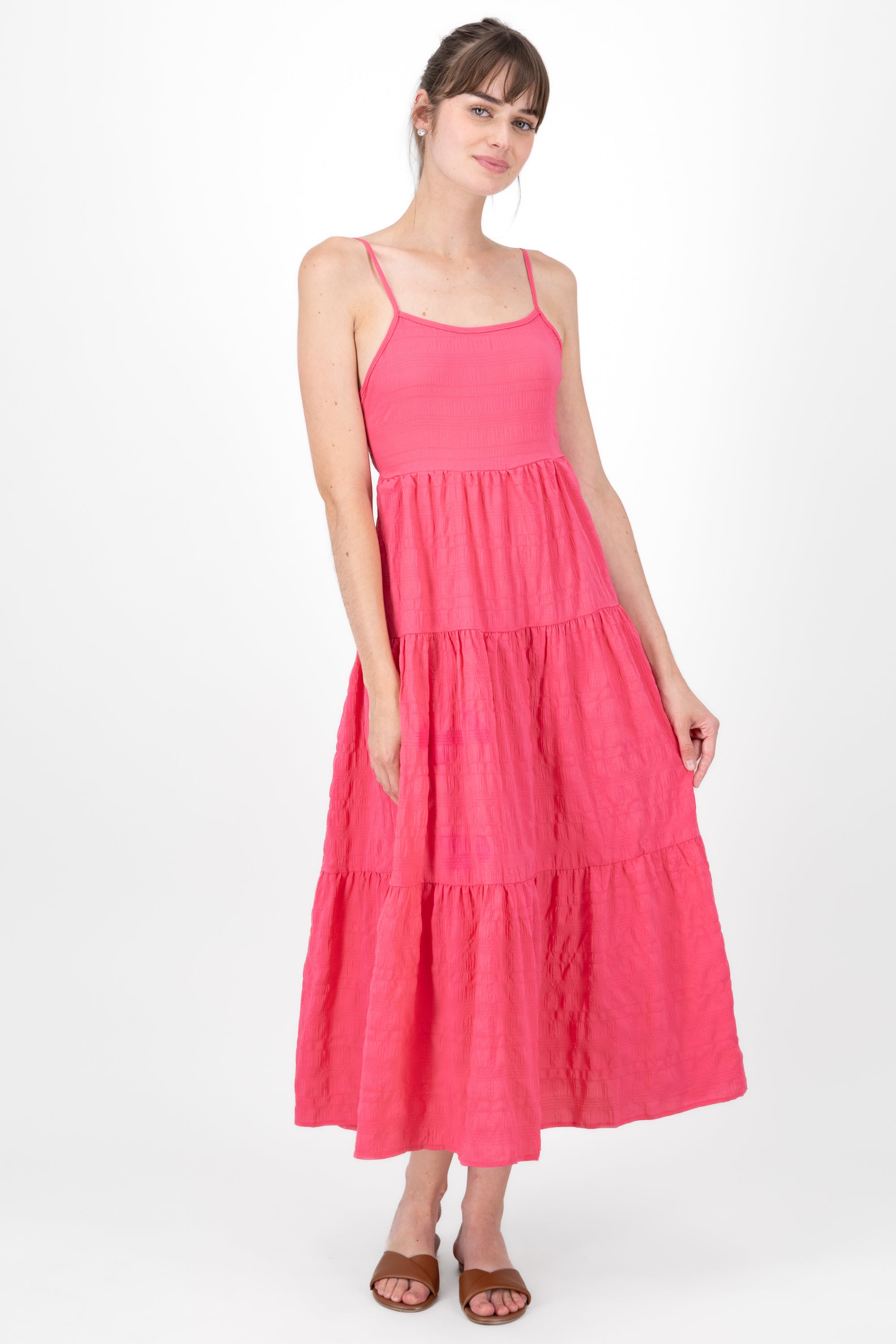 Vestido maxi liso ROSA