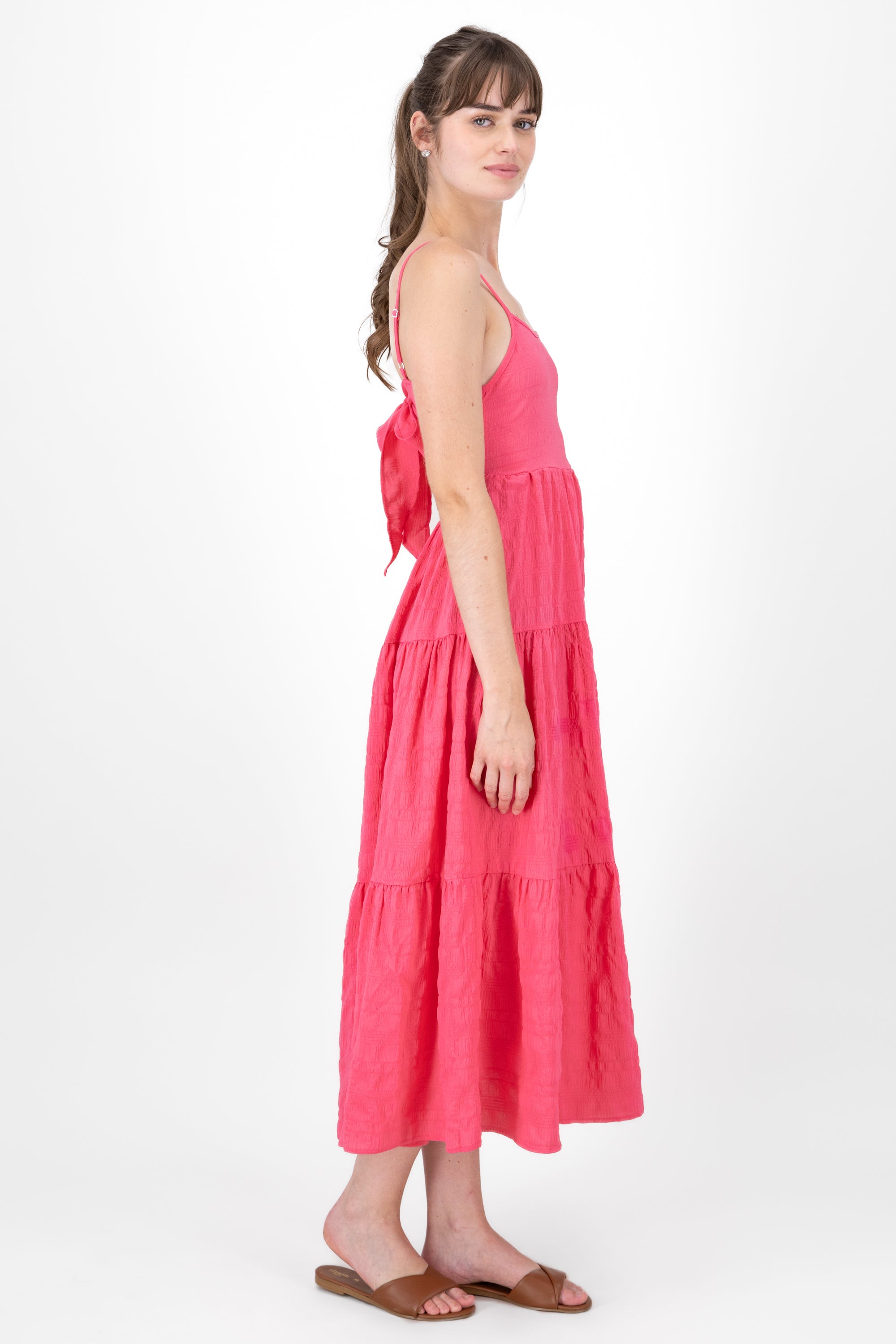 Vestido maxi liso ROSA