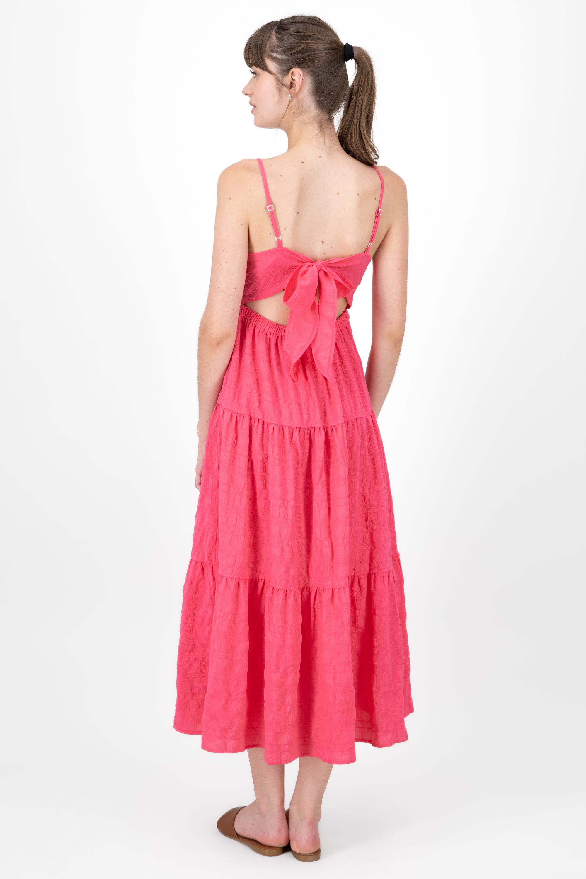 Vestido maxi liso ROSA