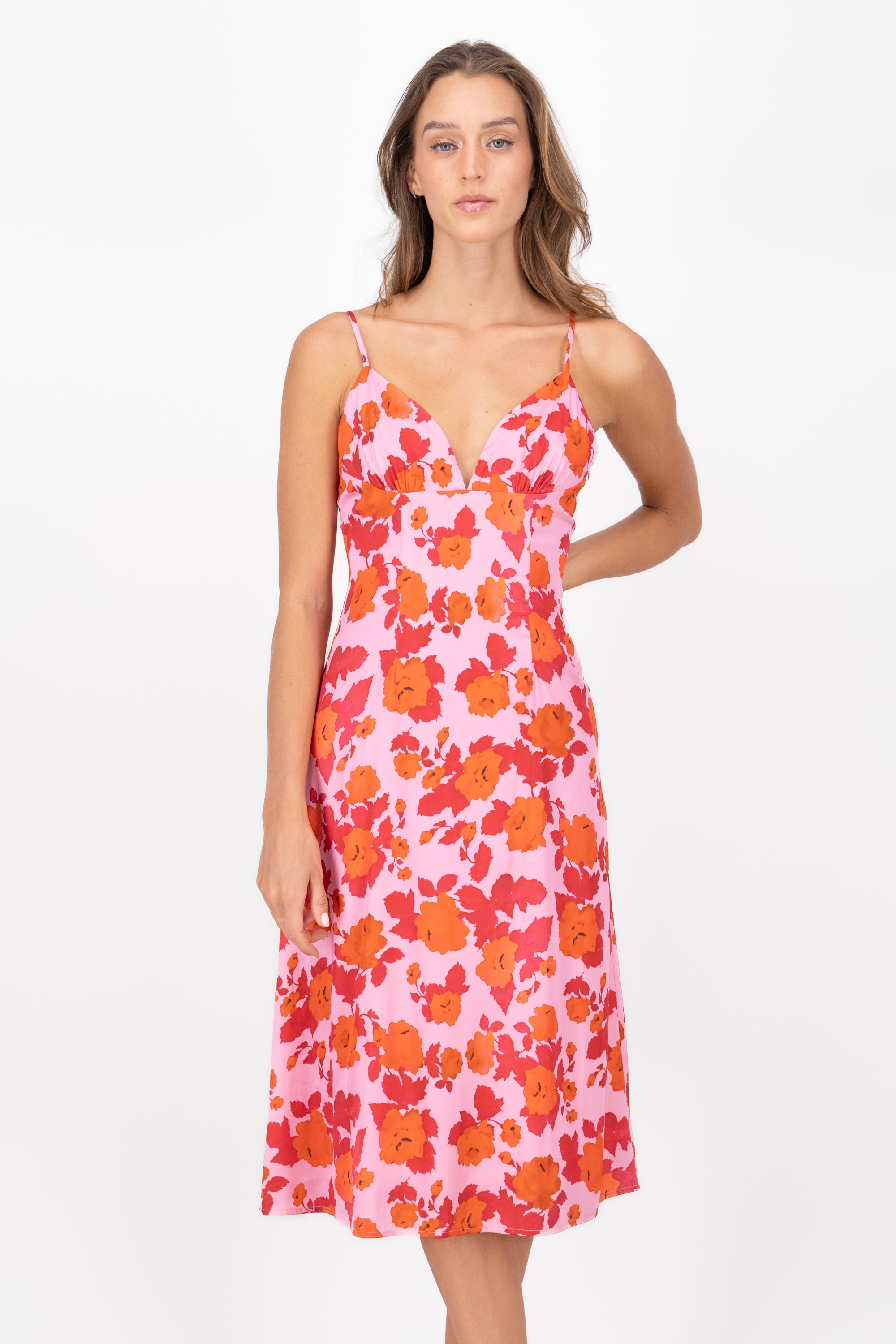 Maxi Flores dress Rosa Combo