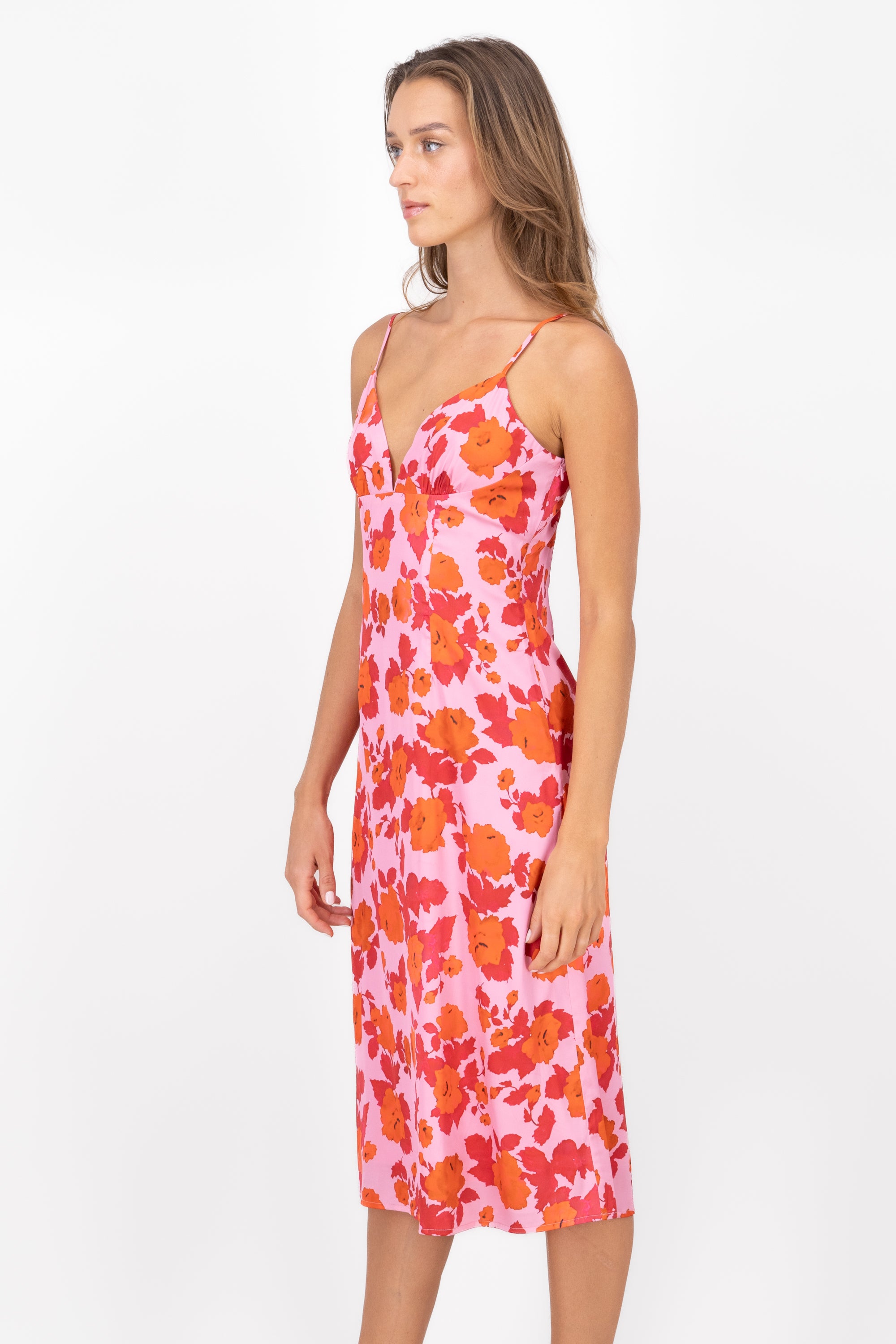 Maxi Flores dress Rosa Combo