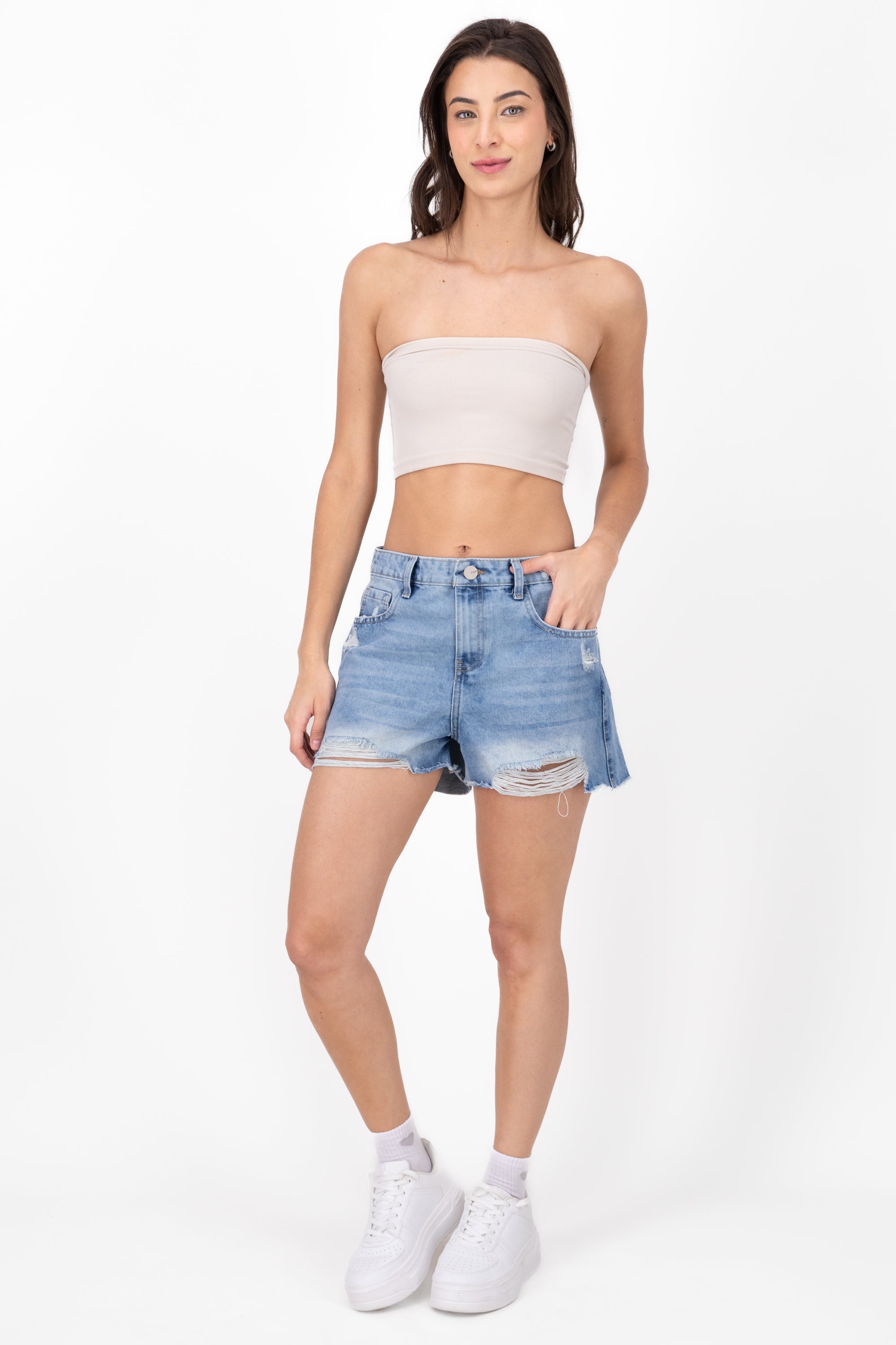 Mini shorts. Light Wash