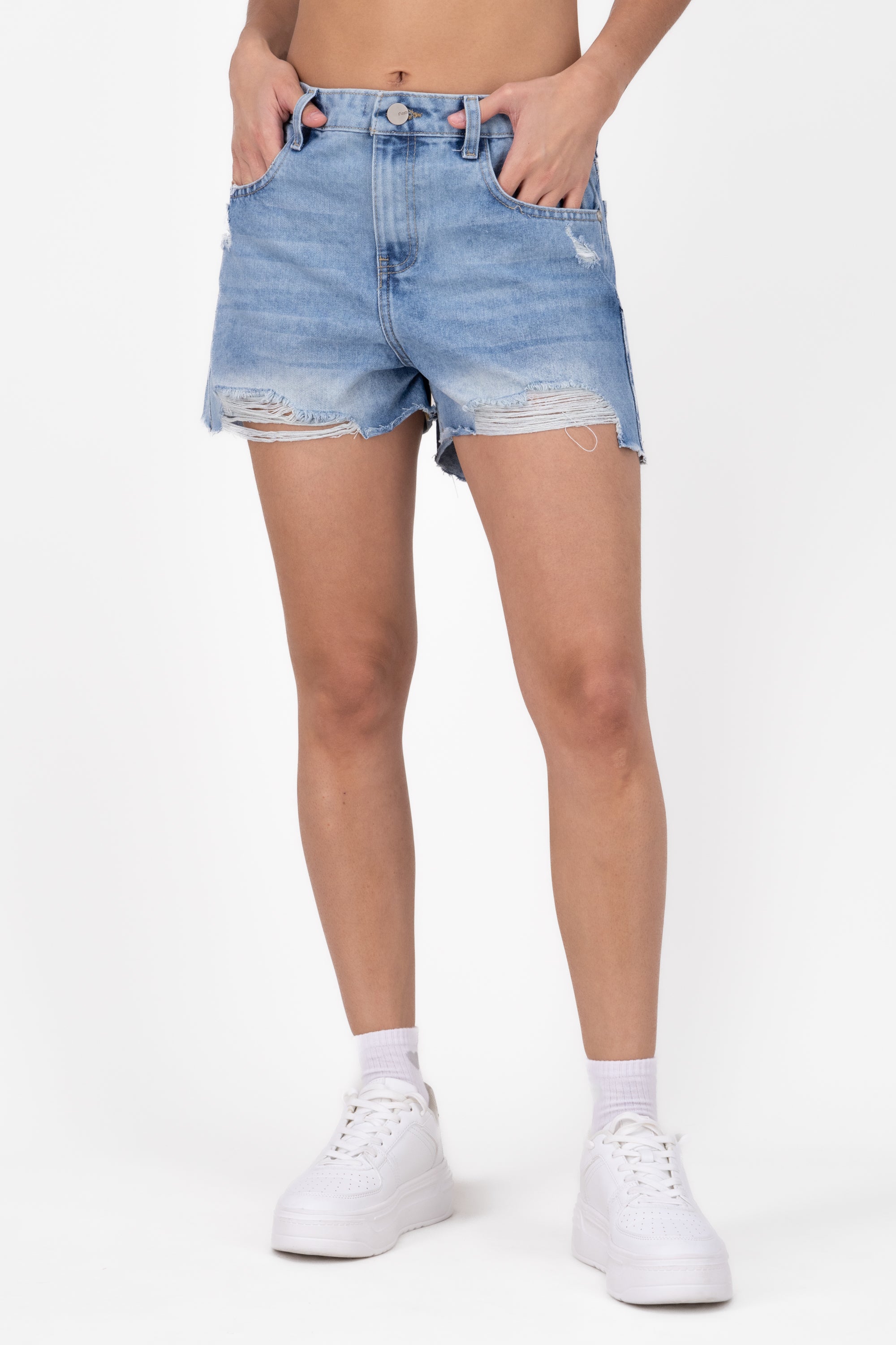 Mini shorts. Light Wash