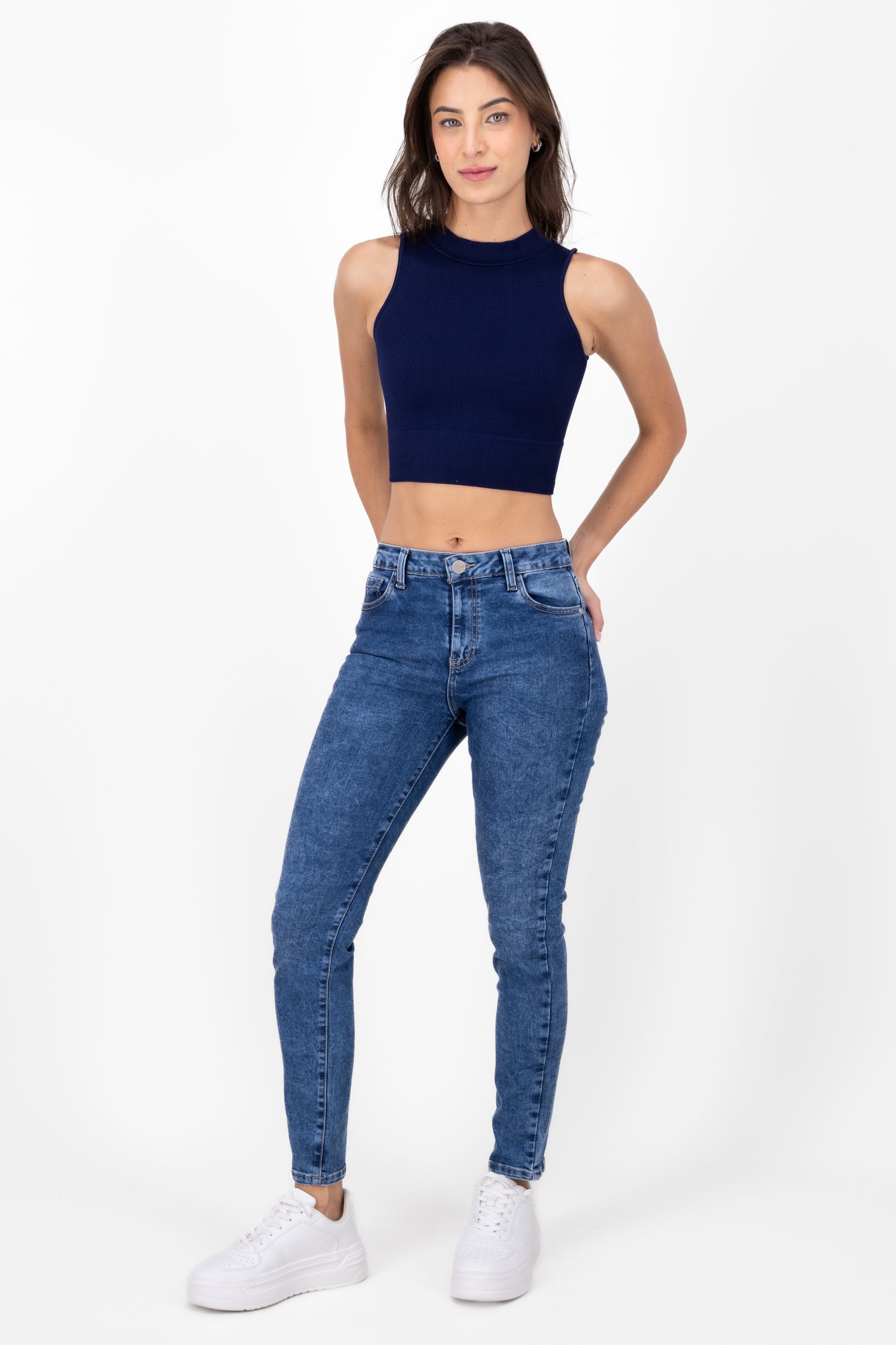 SKINNY JEANS Middle waist Dark Wash