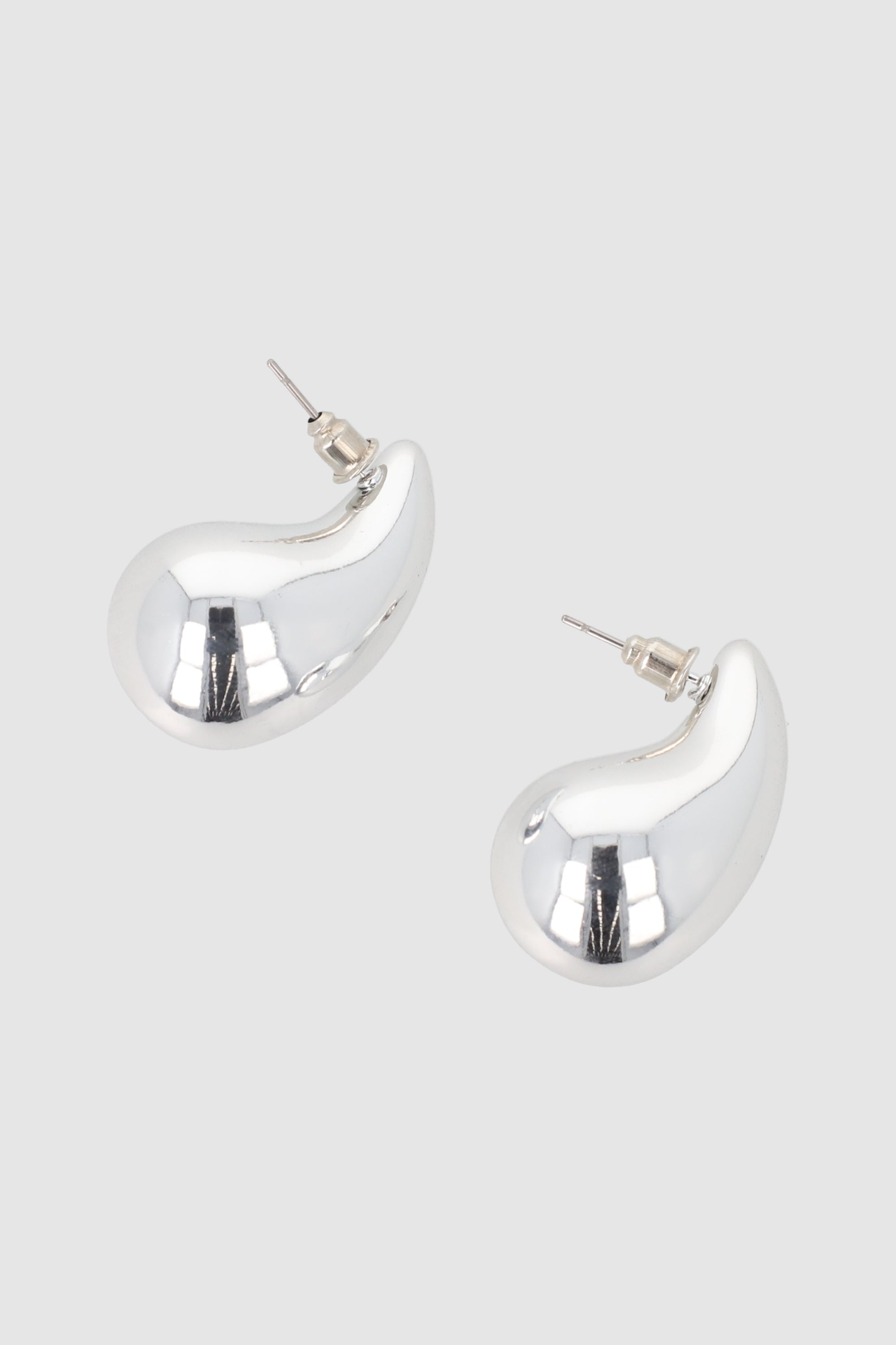 Gota metal earrings SILVER